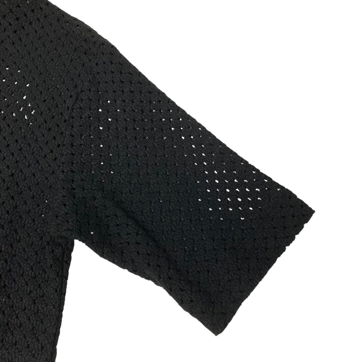 ヴォアーブ VOAAOV 25SS 半袖メッシュニット VOMT-N122 ブラック サイズ：2 VOAAOV(ヴォアーブ) 25SS半袖メッシュニットVOMT-N122 VOMT-N122