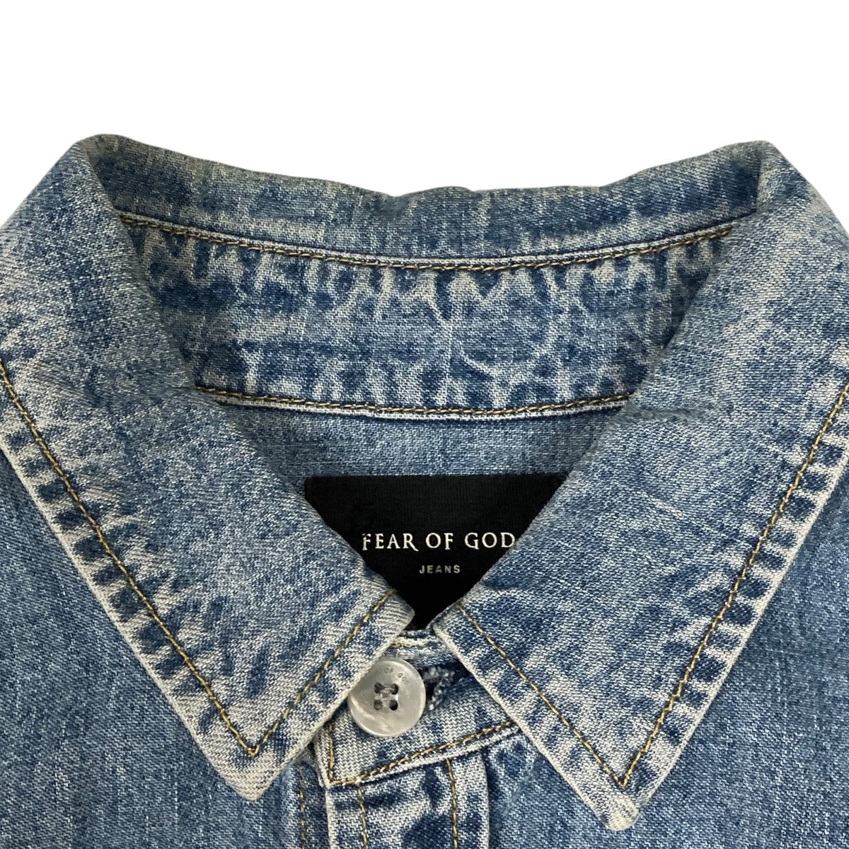 FEAR OF GOD DENIM OVERSIZED SHデニムシャツFEA-5C-17-DFLN-BL 古着・中古-5枚目のアイテム画像