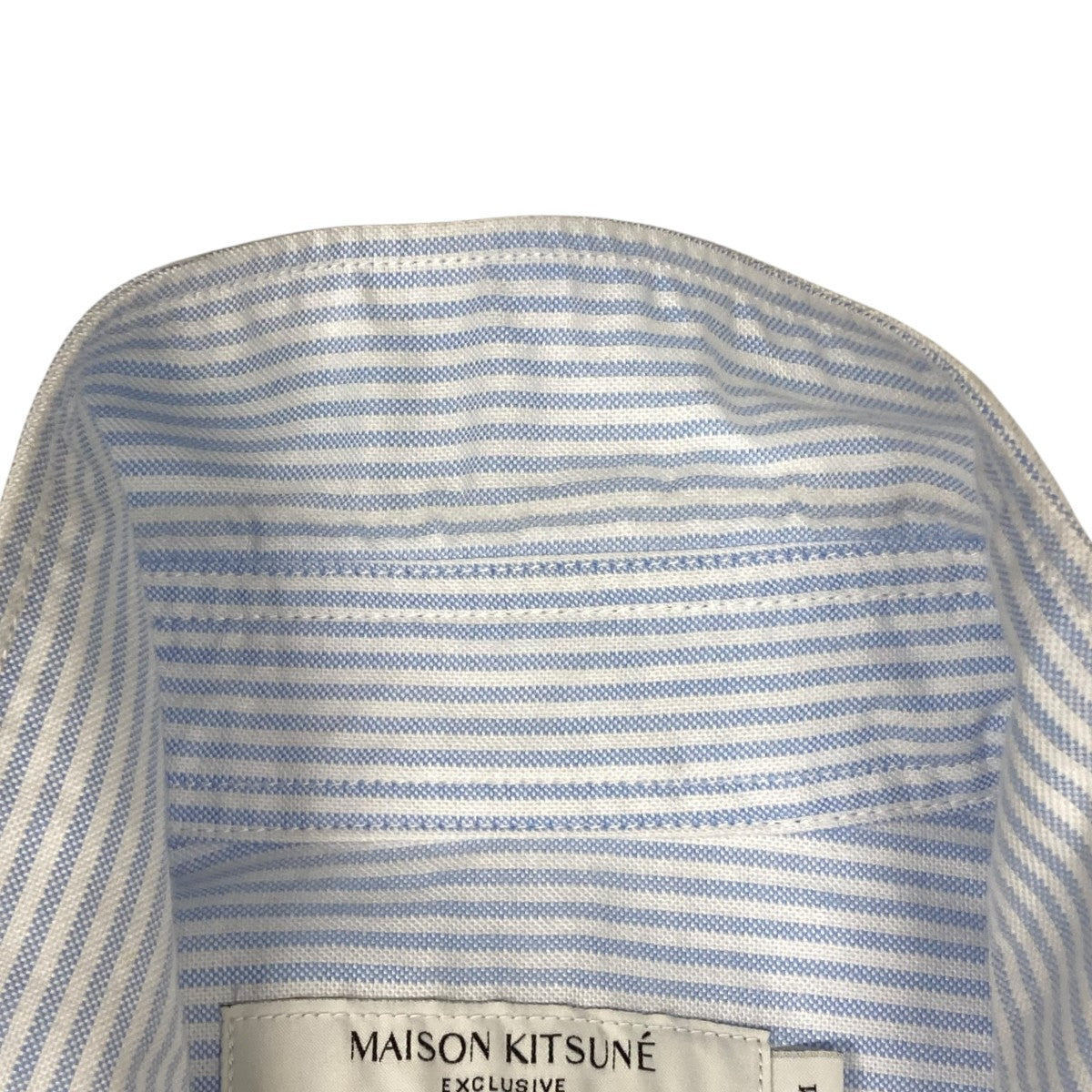 MAISON KITSUNE メゾンキツネ ストライプシャツ - ブランド古着
