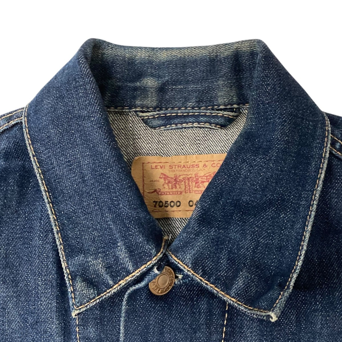 真っ紺　LEVIS リーバイス デニムジャケット　70500 ジージャン　M Levi's 70500-0401 Denim Jacket 紺 XXL リーバイス Levis