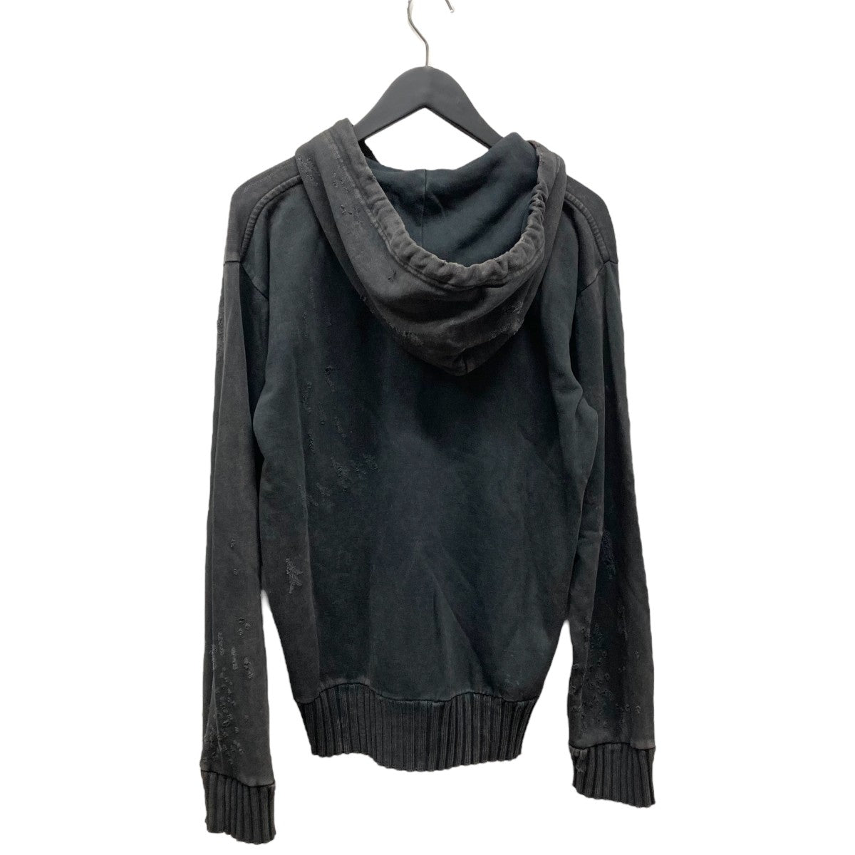 DIESEL ブラック トップス　カーディガン ジャンパー　新品タグ付き DIESEL(ディーゼル) ダメージ加工ジップパーカーBG000014