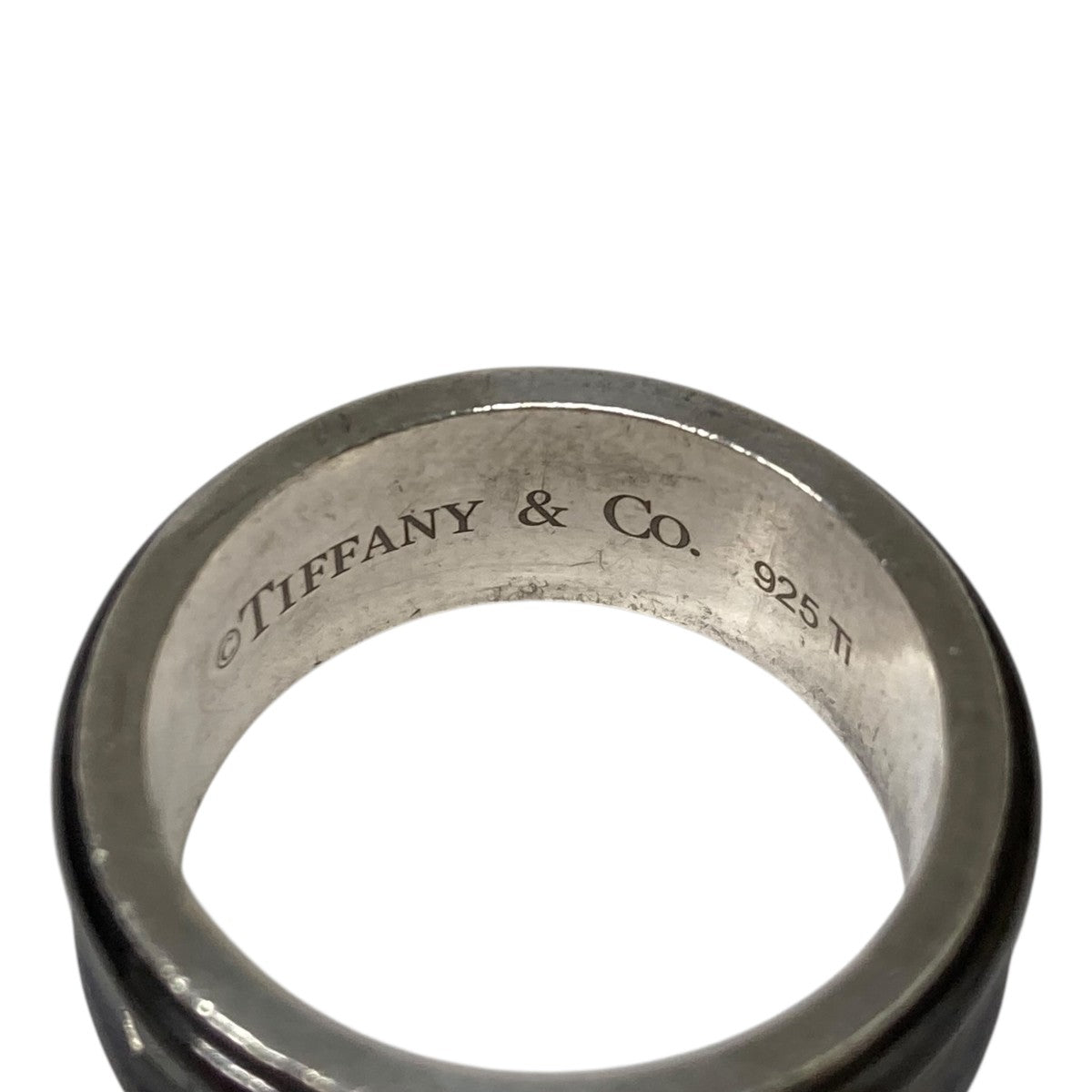 Tiffany ＆ Co．(ティファニー) 1837 ナローリング ブラック×シルバー