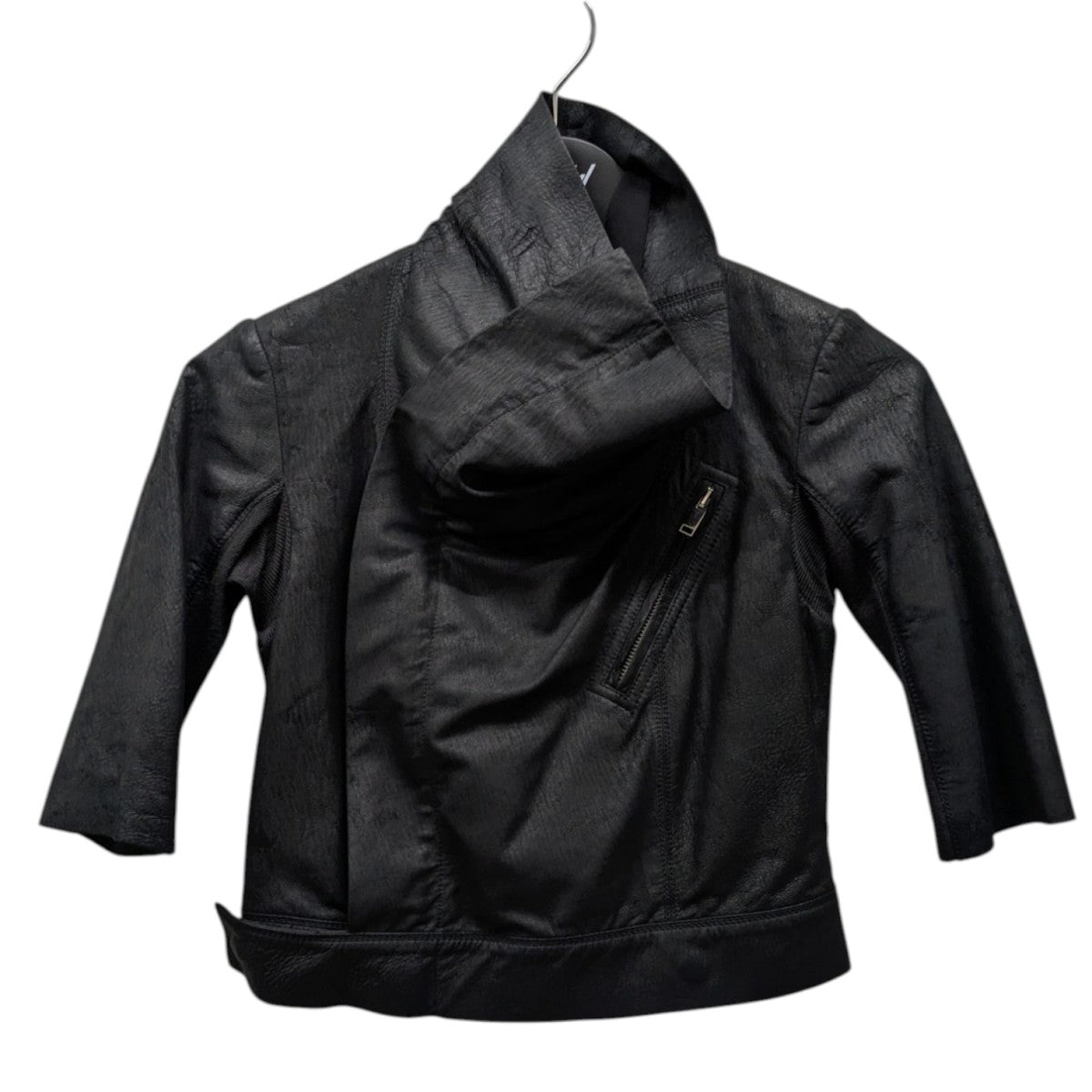 Rick owens リックオウエンス Low Neck Biker jacket ジャケット Rick Owens Low neck biker jacket - ブラック | RP16S9701LN09
