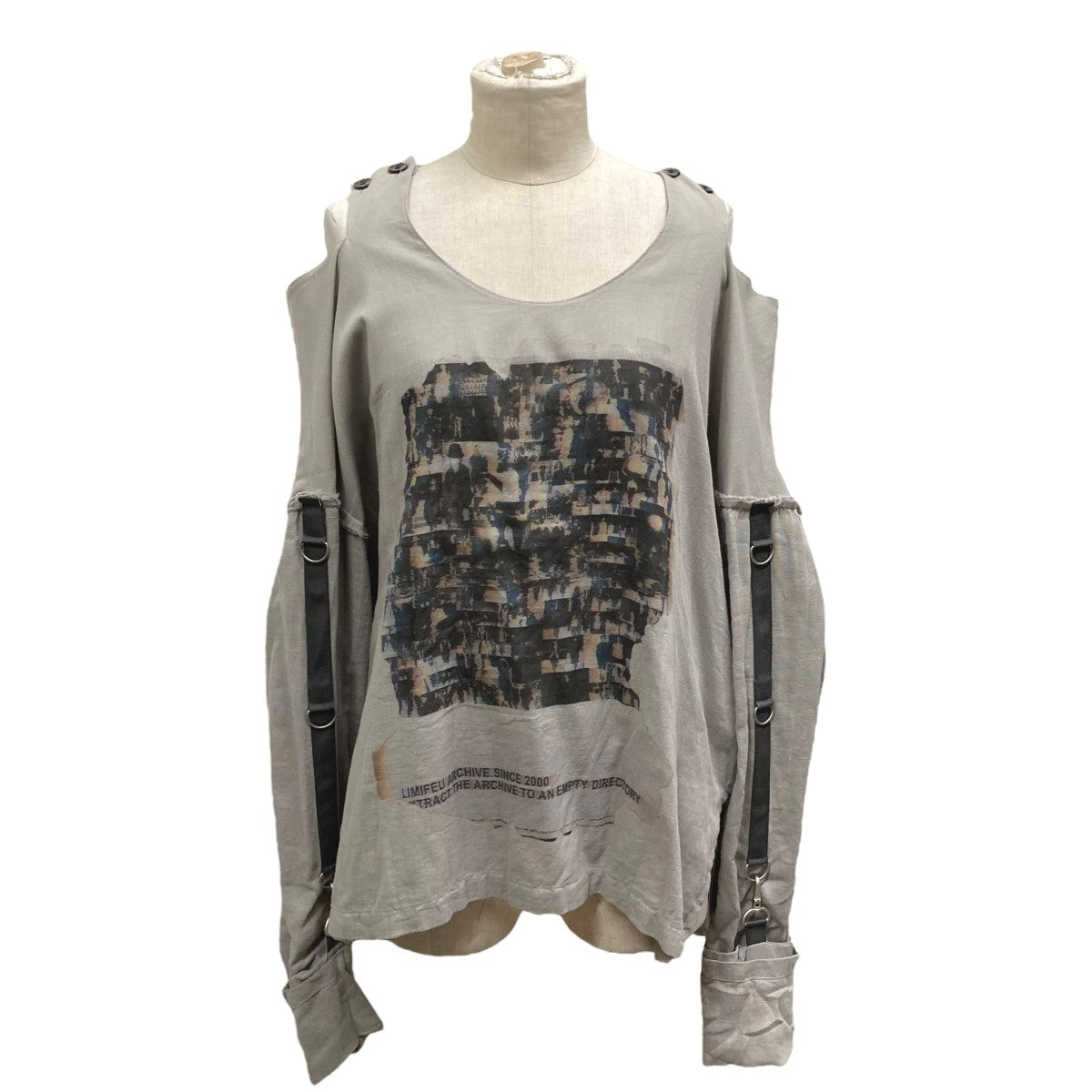 リミフゥ LIMI feu STATUE COLLAGE T-SHIRT B プリントTシャツ LP-T38-056 ブラック サイズ：2 LIMI feu(リミフゥ) STATUE COLLAGE T-SHIRT BプリントTシャツLP