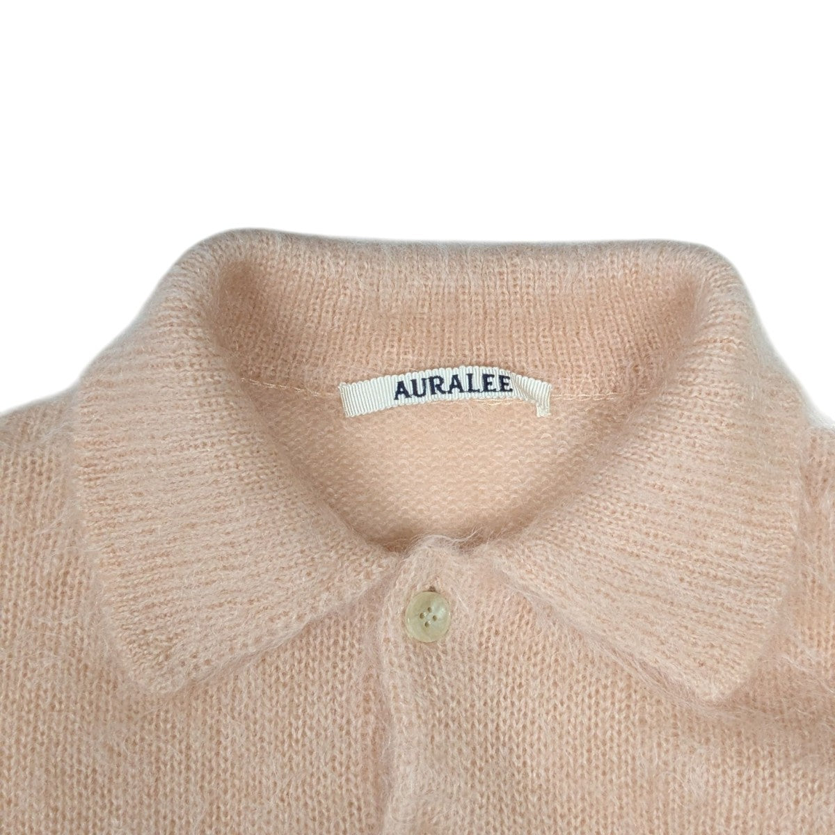 AURALEE(オーラリー) BRUSHED SUPER KID MOHAIR KNIT POLOニット