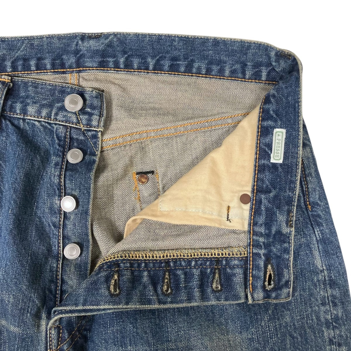 A．PRESSE(アプレッセ) Washed Denim Wide Pantsデニムパンツ