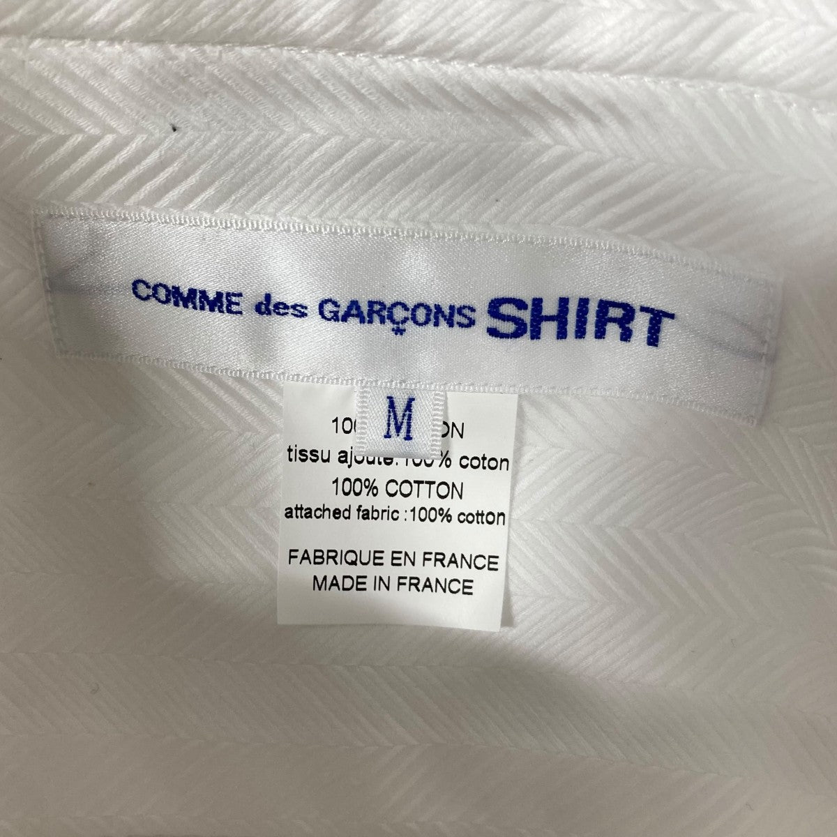 コムデギャルソン COMME des GARCONS 長袖シャツ FN-B040 ホワイト サイズ：M COMME des GARCONS(コムデギャルソン) 長袖シャツFN-B040 FN