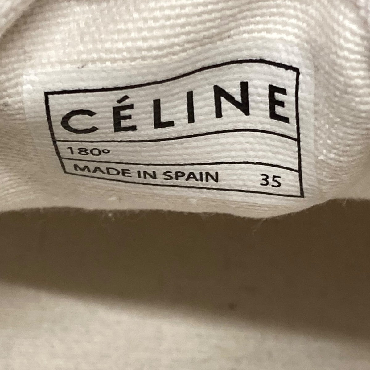 セリーヌ　キャンバス　スニーカー　35 CELINE(セリーヌ) 180°キャンバススニーカー ホワイト サイズ 35