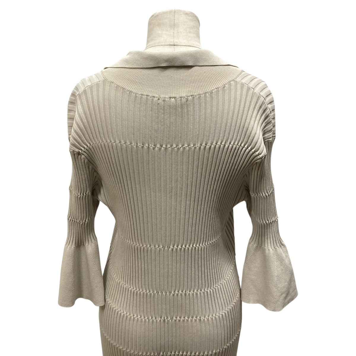 FRAY ID(フレイアイディー) ポロカラー ニットドレスワンピース