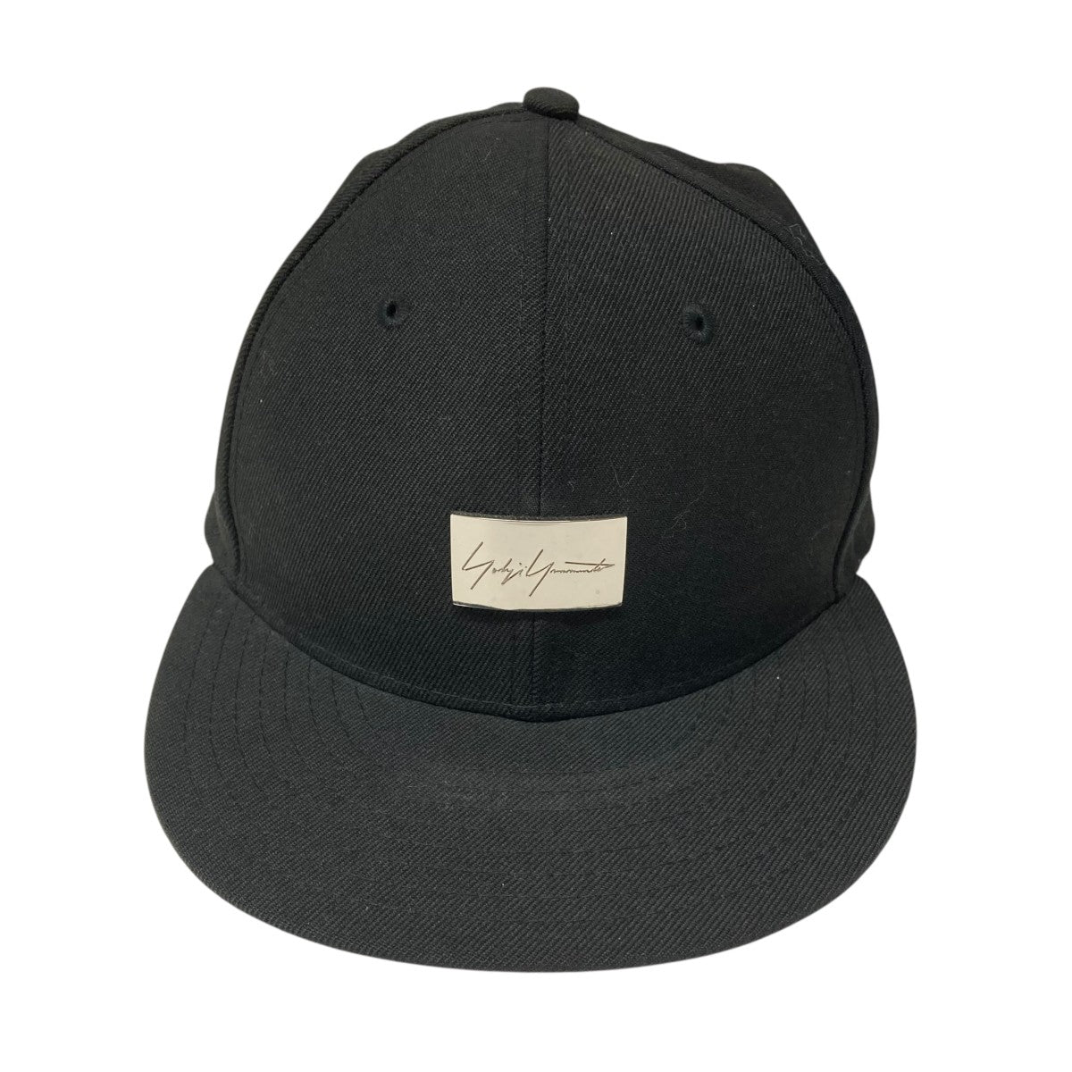 【ニューエラ/ヨウジヤマモト】 メタルバッヂ 59FIFTY 7 3/8 Yohji Yamamoto×New Era メタルプレートキャップ ブラック