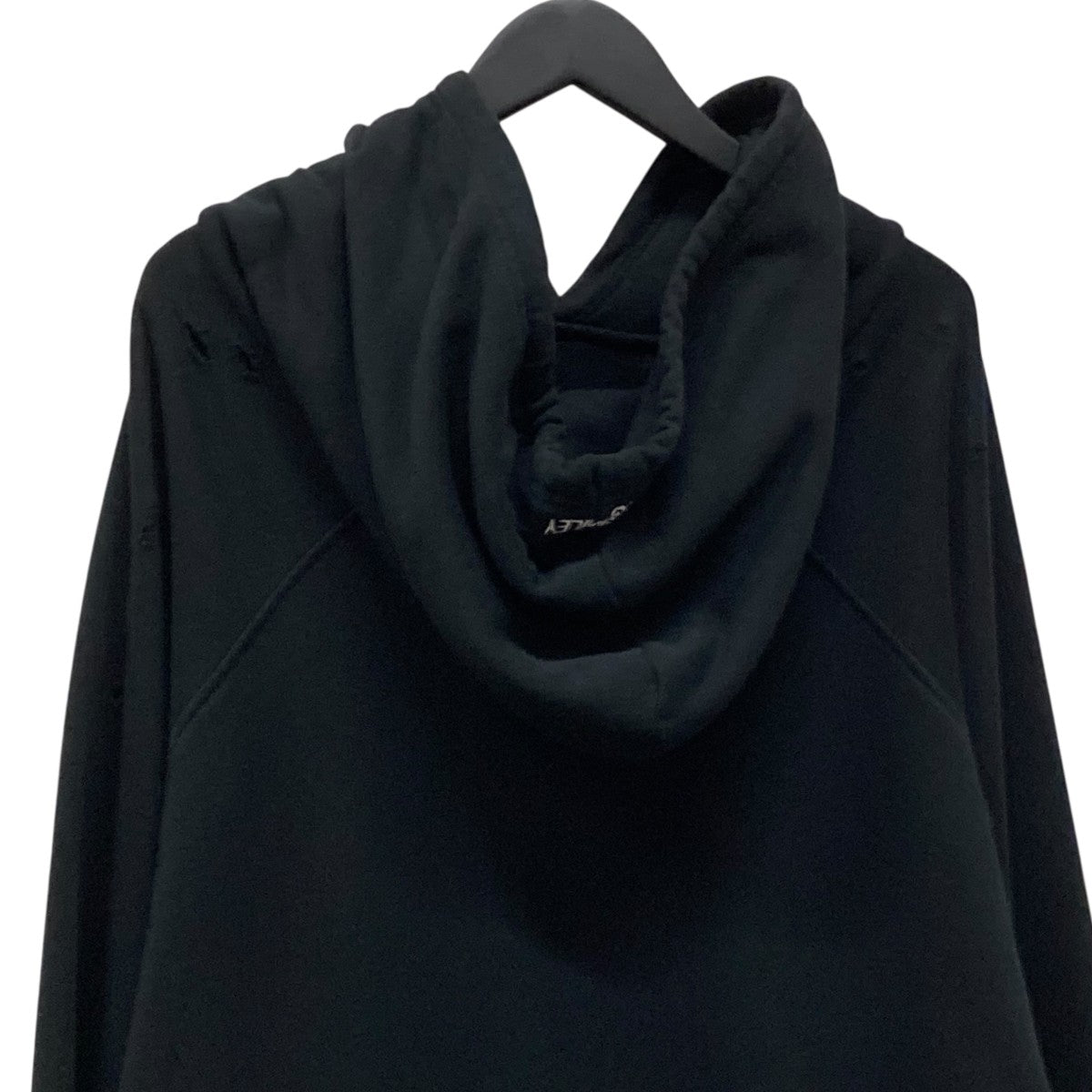 RAF SIMONS 22AW デストロイ加工 スマイリー パーカー 黒S RAF SIMONS 22AW デストロイ加工 スマイリー パーカー 黒S