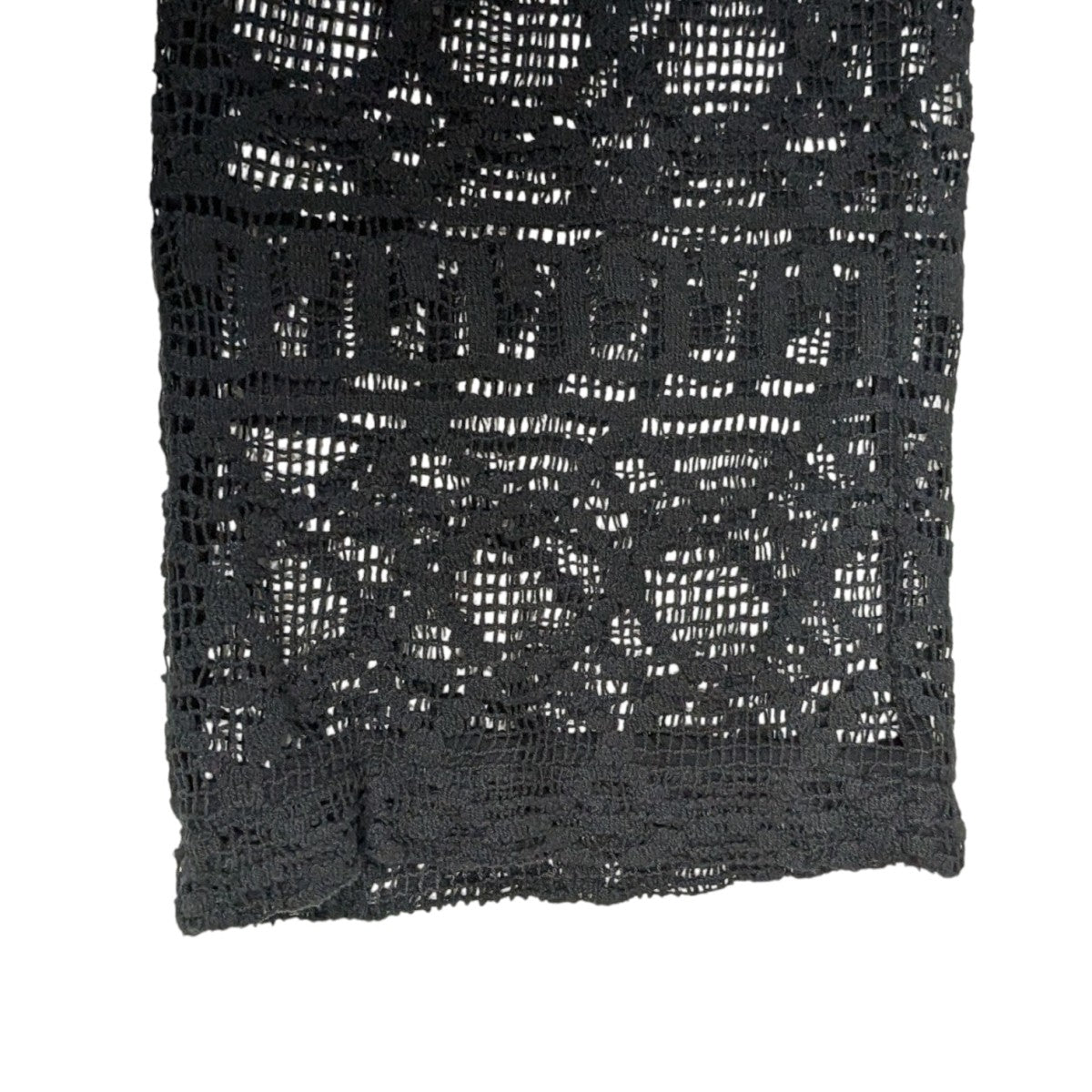 サラマリカ ブラック レース 編み込み ワイドパンツ S 2024 sara mallika(サラマリカ) Geometric Lace Relax Pantsパンツ