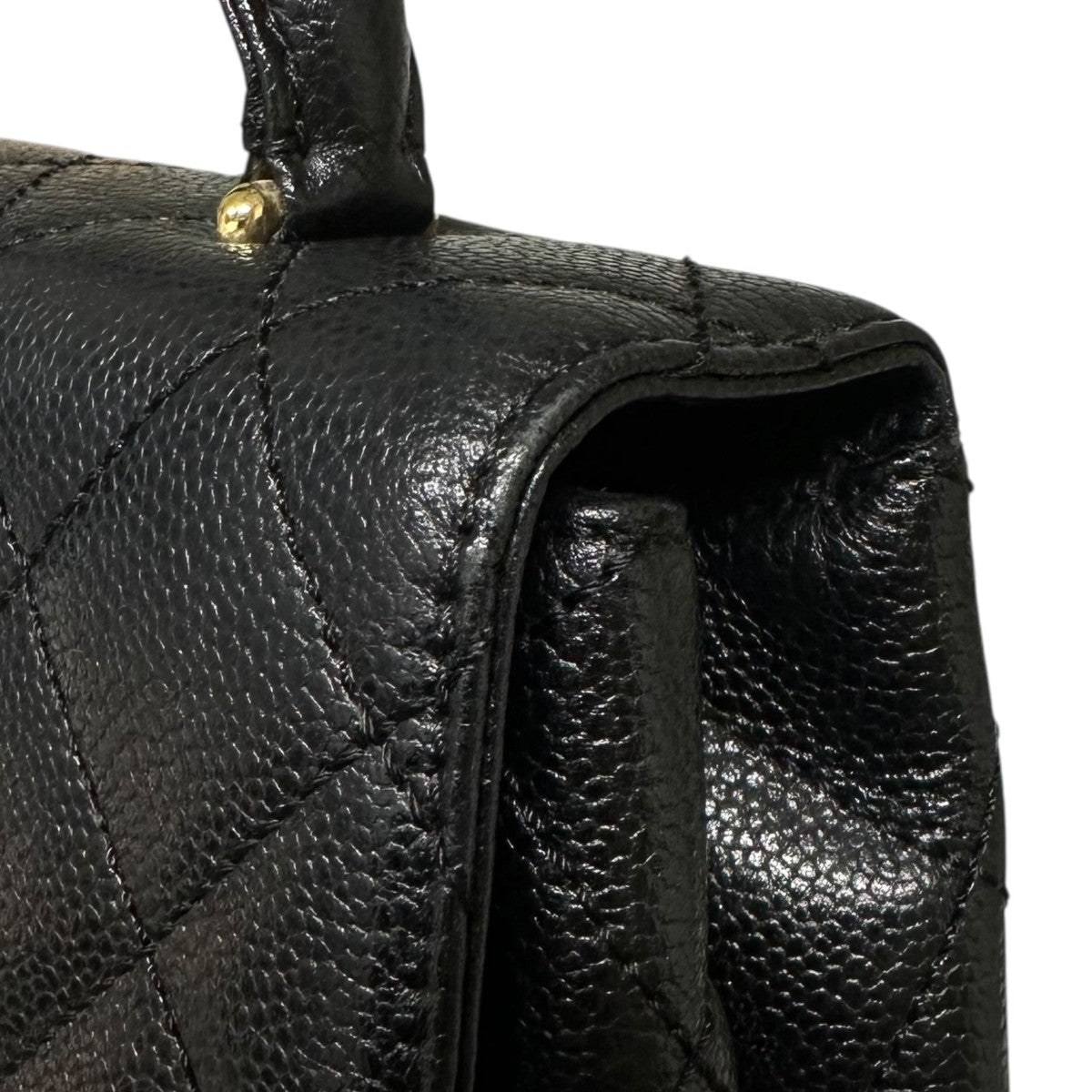 CHANEL(シャネル) マトラッセ キャビアスキンハンドバッグ 7