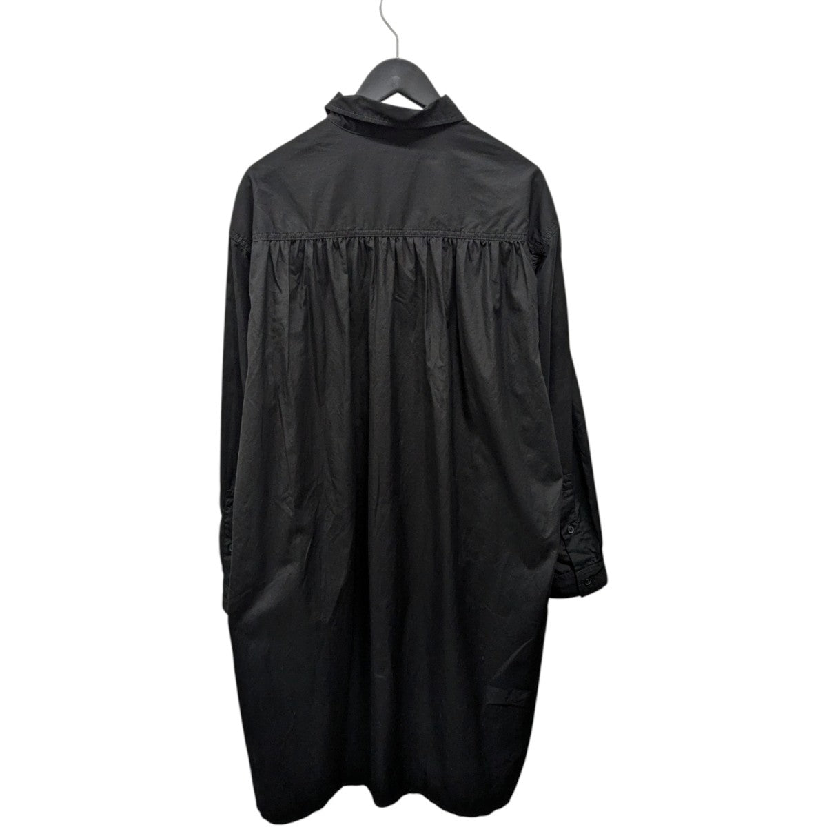 Yohji Yamamoto フード付きロングシャツ ブラック Yohji Yamamoto 美品 ヨウジヤマモト ノワール 長袖 フード付き
