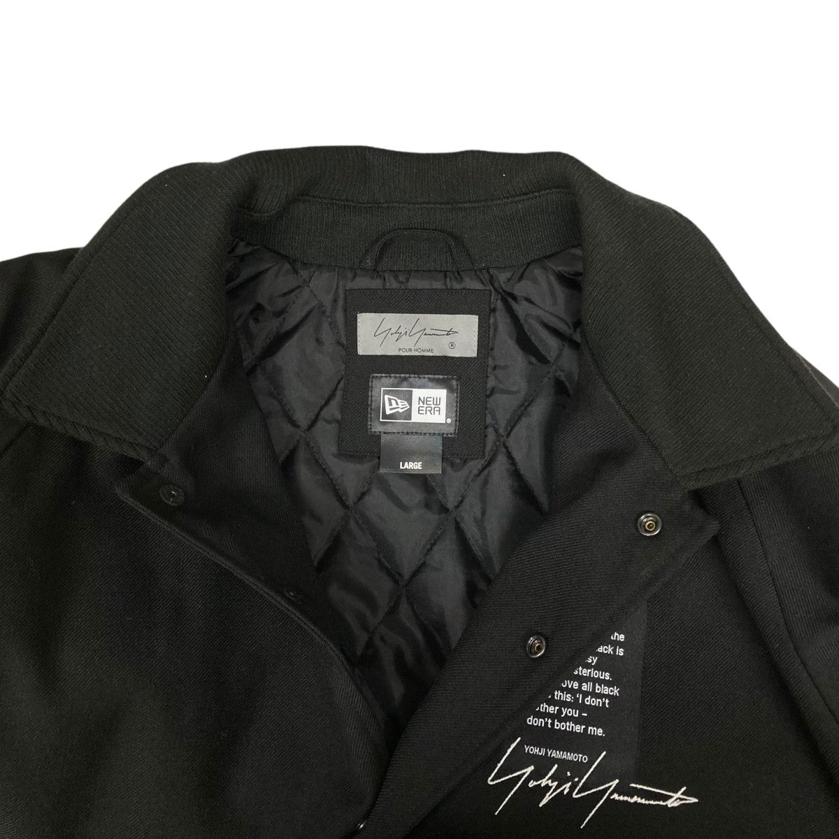 Yohji Yamamoto pour homme×New Era W COACH JKT YY L中綿ジャケットHE
