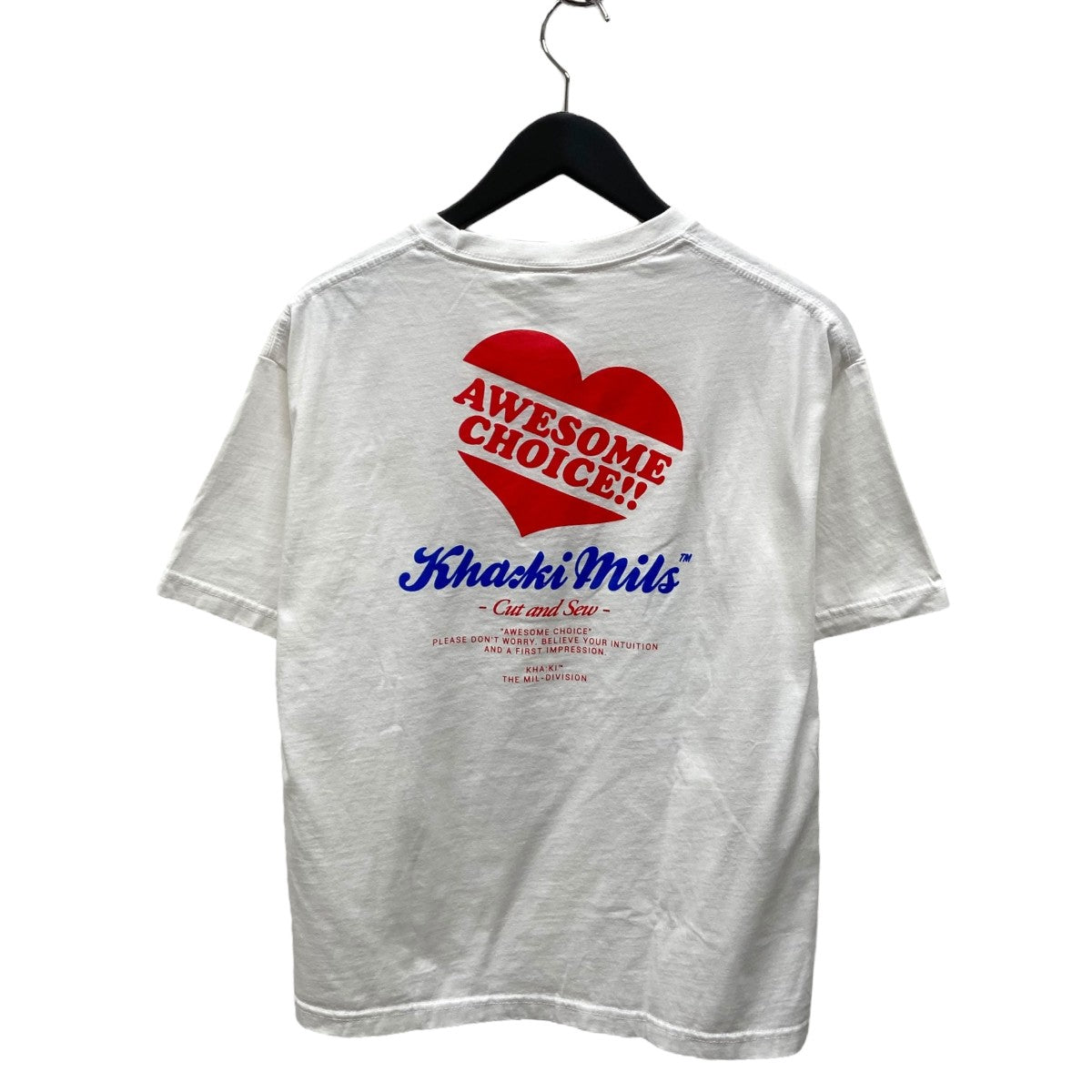 カーキ kha：ki AWESOME CHICE 半袖Tシャツ MIL24SCS3417 ホワイト サイズ：Free kha：ki(カーキ) AWESOME CHICE半袖TシャツMIL24SCS3417