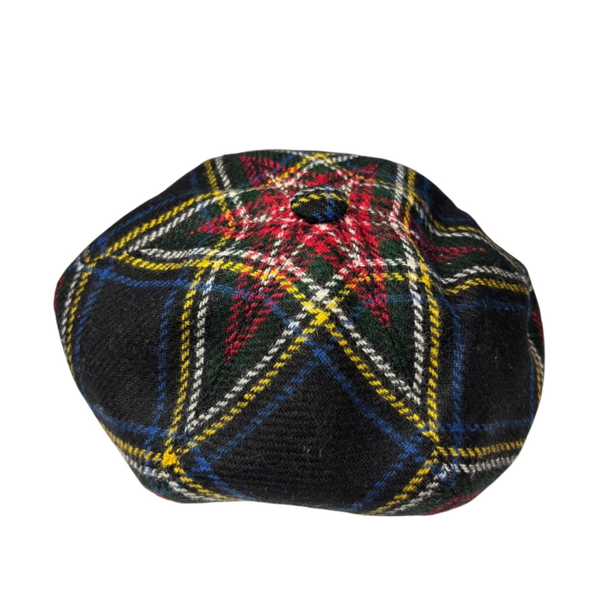 MIU MIU(ミュウミュウ) チェック レザーパッチロゴベレー帽 レッド