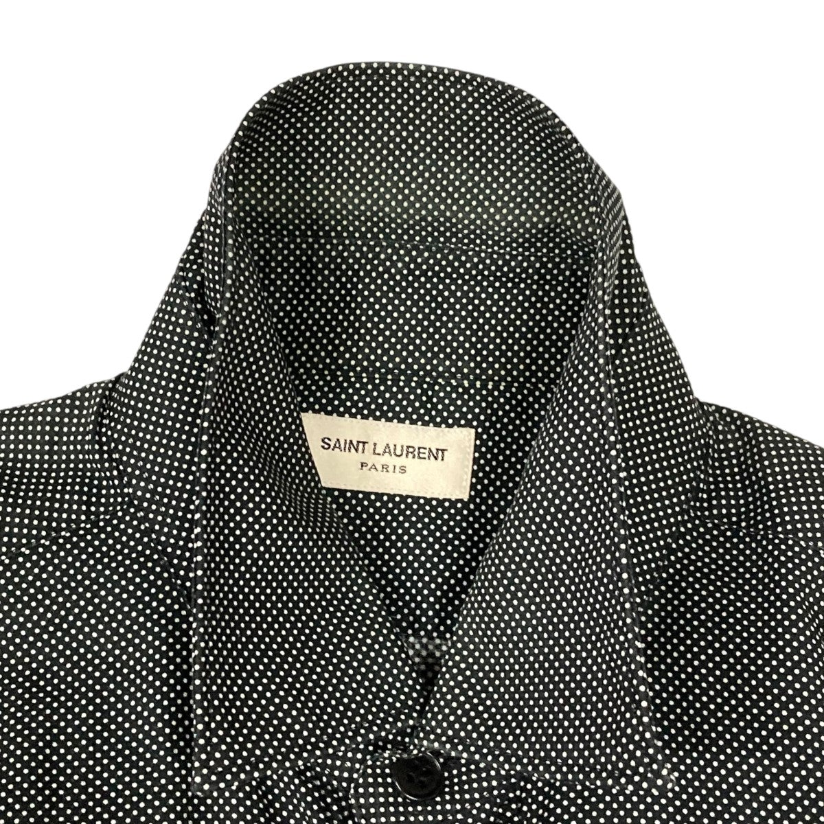 Saint Laurent Paris ドットシャツ310280 310280 ブラック サイズ 36