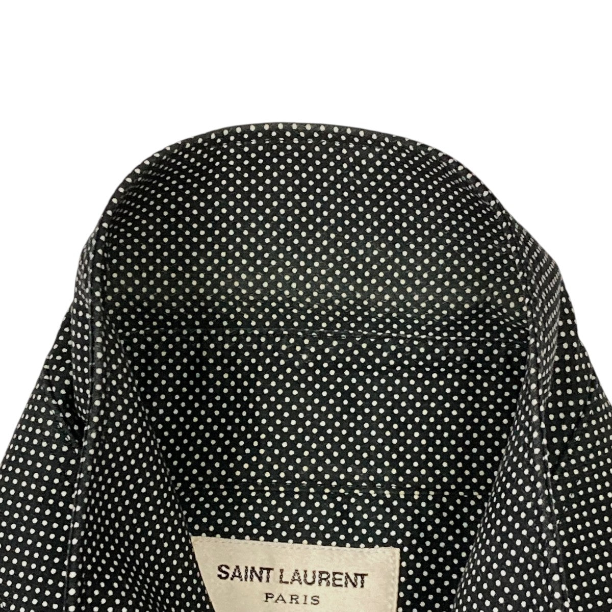 Saint Laurent Paris ドットシャツ310280 310280 ブラック サイズ 36