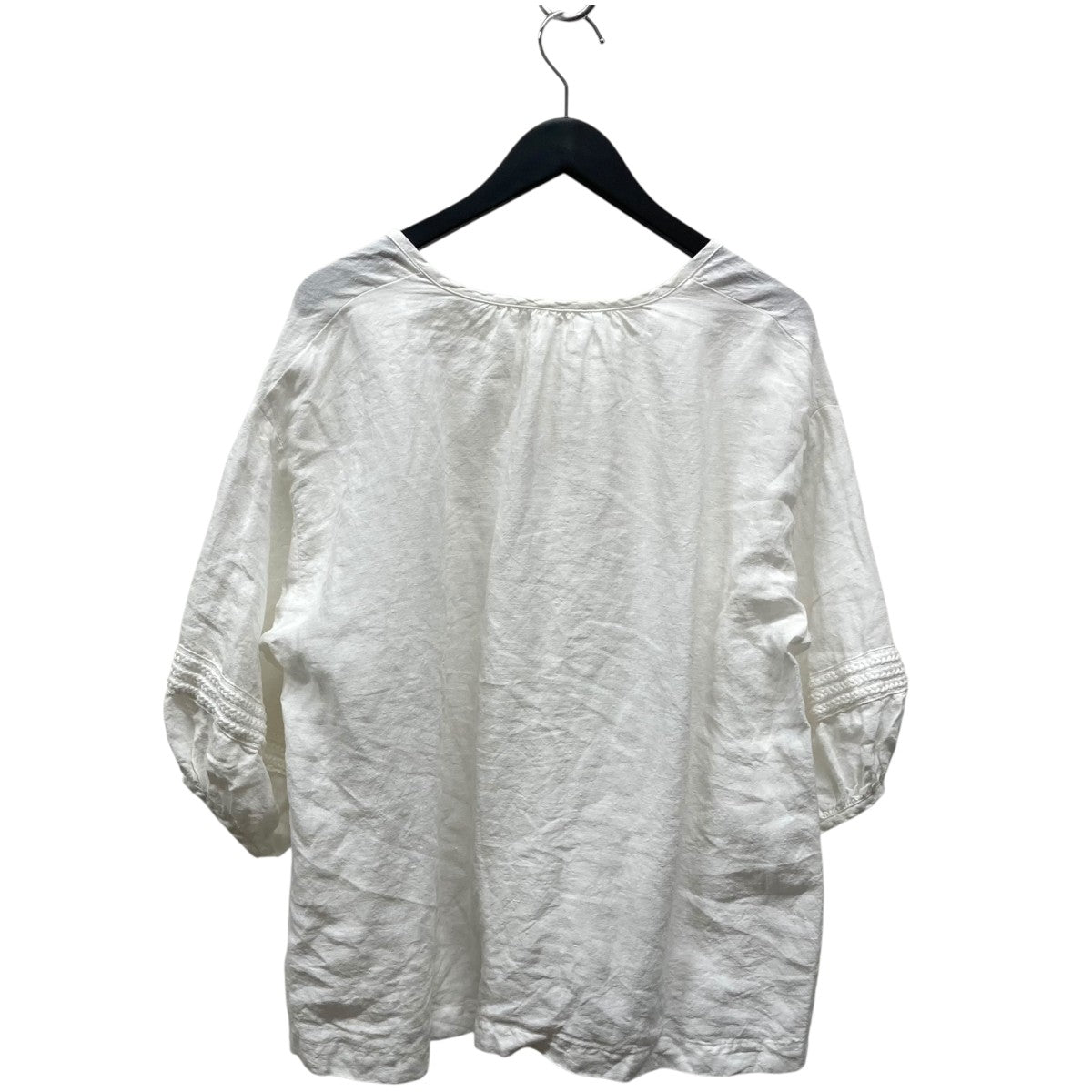 nest Robe 25SSリネンレーススリーブ半袖ブラウス01252-1145 古着・中古-2枚目のアイテム画像