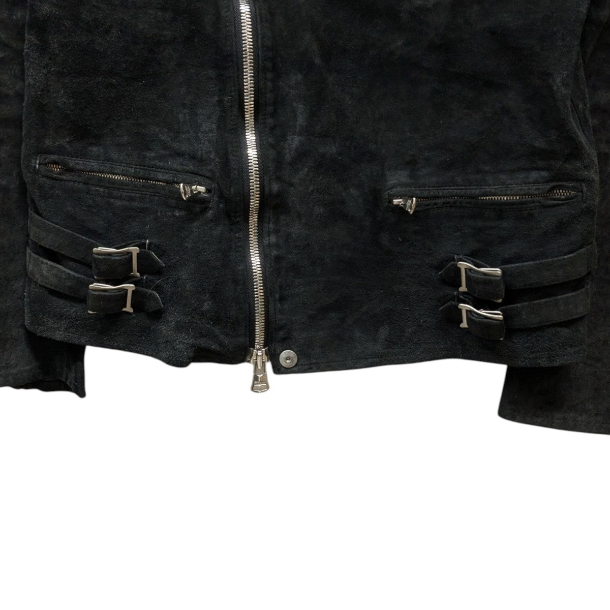 ISAMU KATAYAMA BACKLASH LTG DOUBLE BREASTED JACKET REVERSE CALF OBJECT DYEDレザージャケット1878-06 古着・中古-4枚目のアイテム画像