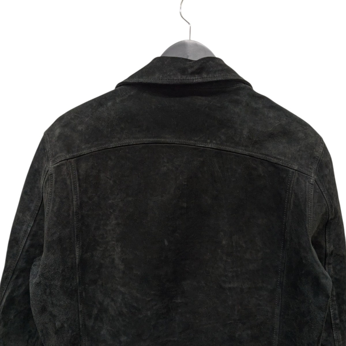 ISAMU KATAYAMA BACKLASH LTG DOUBLE BREASTED JACKET REVERSE CALF OBJECT DYEDレザージャケット1878-06 古着・中古-5枚目のアイテム画像