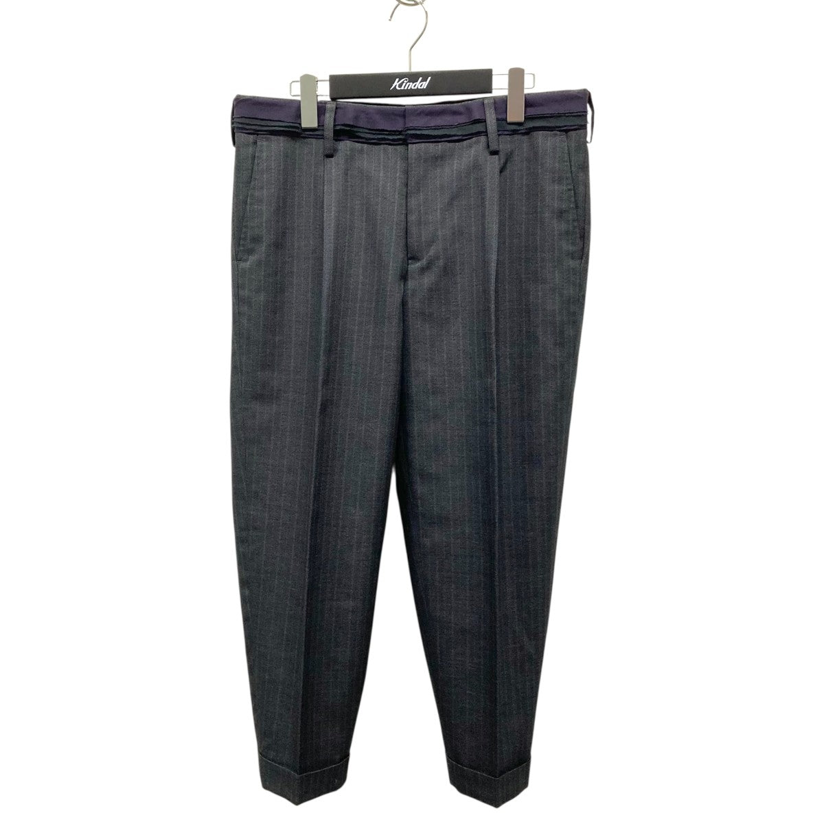 kolor 21AW 21WCM-P05104 ウエスト切替スラックス KOLOR(カラー) ウエスト切替ストライプスラックス21WCM-P05104