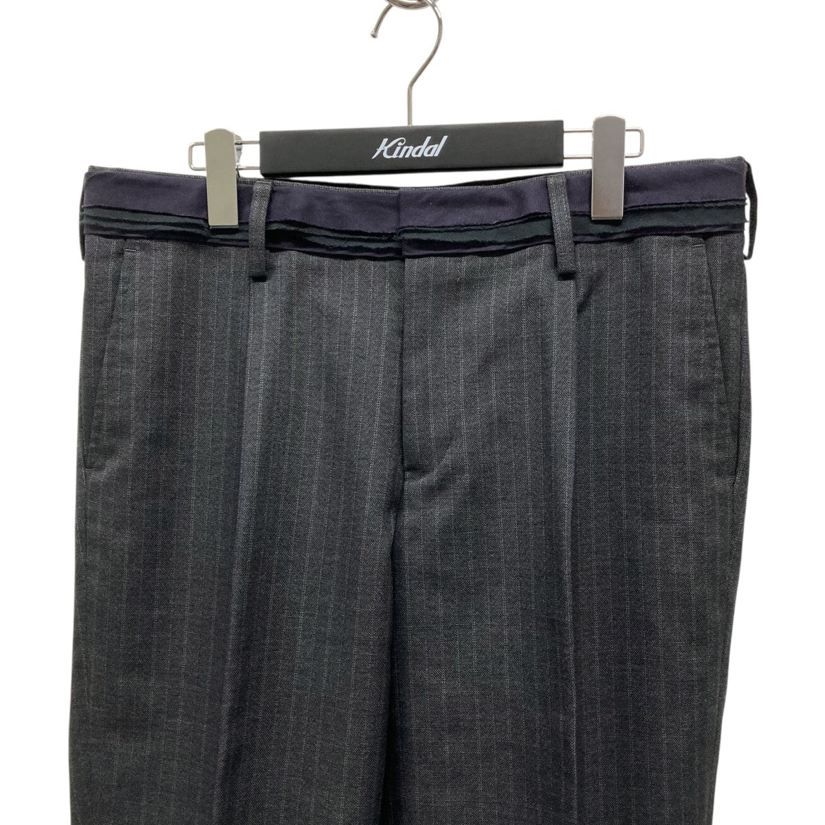kolor 21AW 21WCM-P05104 ウエスト切替スラックス KOLOR(カラー) ウエスト切替ストライプスラックス21WCM-P05104