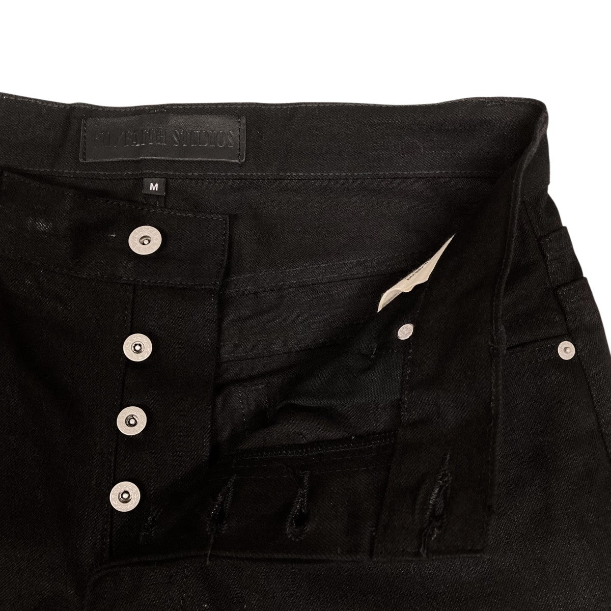 NO/FAITH STUDIOS ブラック デニムパンツ NO／FAITH STUDIOS(ノーフェイスストゥディオス) RAW DENIM