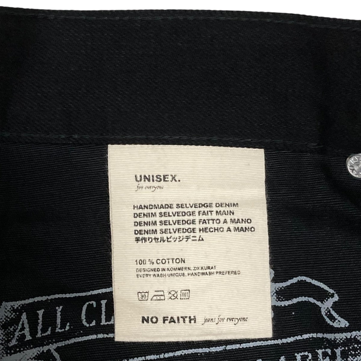 NO／FAITH STUDIOS(ノーフェイスストゥディオス) RAW DENIM
