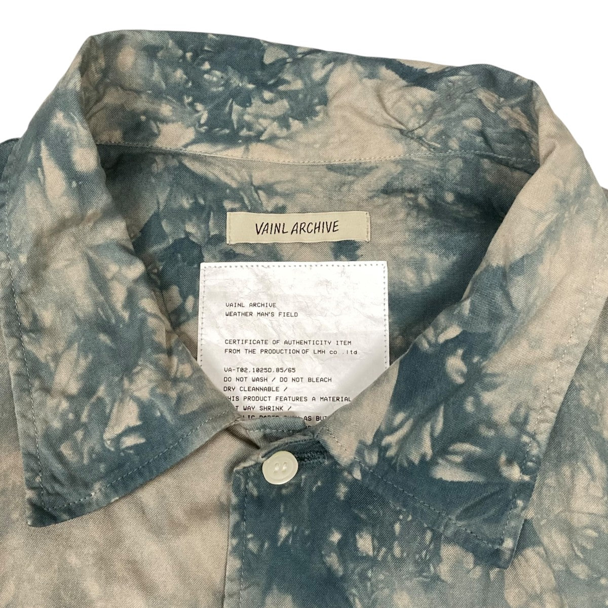 VAINL ARCHIVE(ヴァイナルアーカイブ) 24SS長袖シャツVAS24S001
