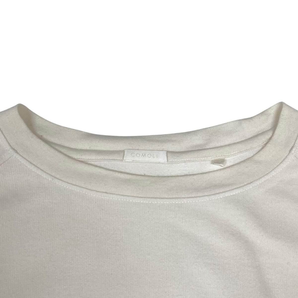 comoli コットンシルク 長袖クルーW03-05008 COMOLI(コモリ) コットンシルク長袖クルースウェットW03-05008 W03