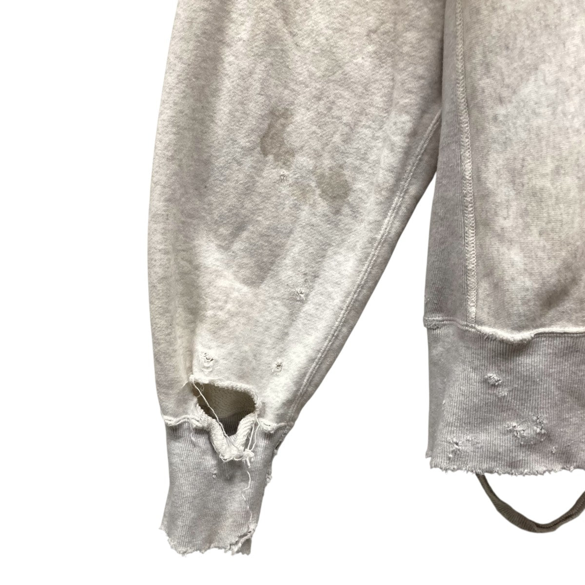 ANCELLM(アンセルム) AN M CRASH CREWNECK SWEAT SHIRTダメージ