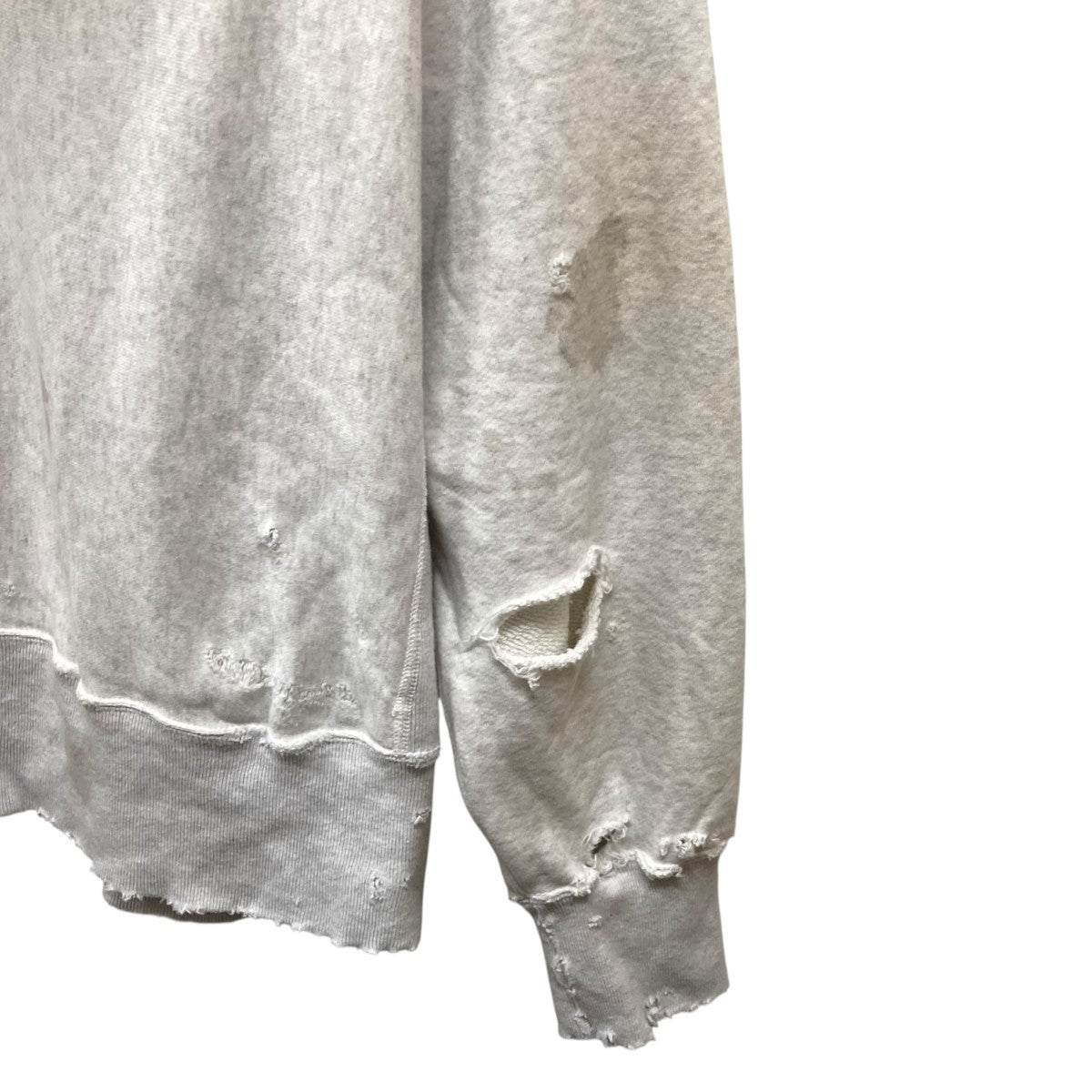 ANCELLM(アンセルム) AN M CRASH CREWNECK SWEAT SHIRTダメージ
