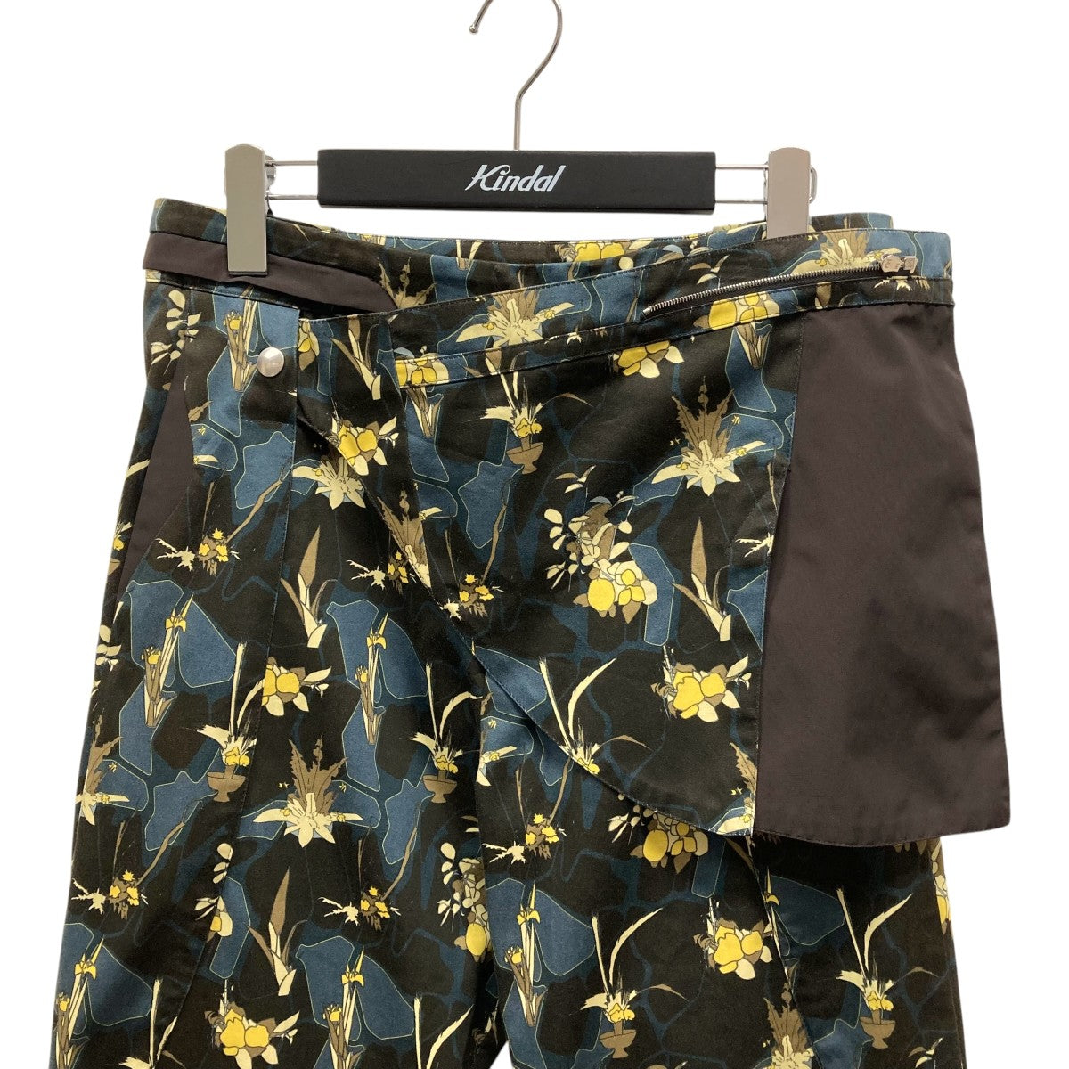1*6様 Kiko kostadinov ハーフパンツ Kiko Kostadinovのブラック＆ブラウン Inex Snap ショートパンツ