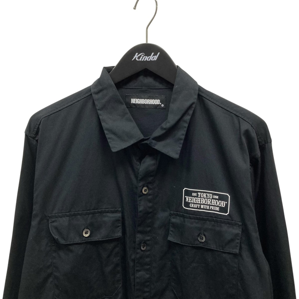 美品　NEIGHBORHOOD ネイバーフッド　ワークシャツ　長袖 M 黒 NEIGHBORHOOD - 【美品】 NEIGHBOR HOOD / ネイバーフッド