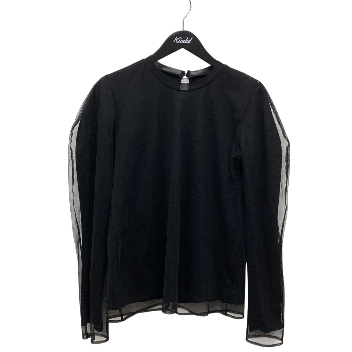 CLANE クラネ　メッシュレイヤードトップス　黒　ブラック　長袖 CLANE - メッシュレイヤードコンパクトトップス - MESH LAYERED