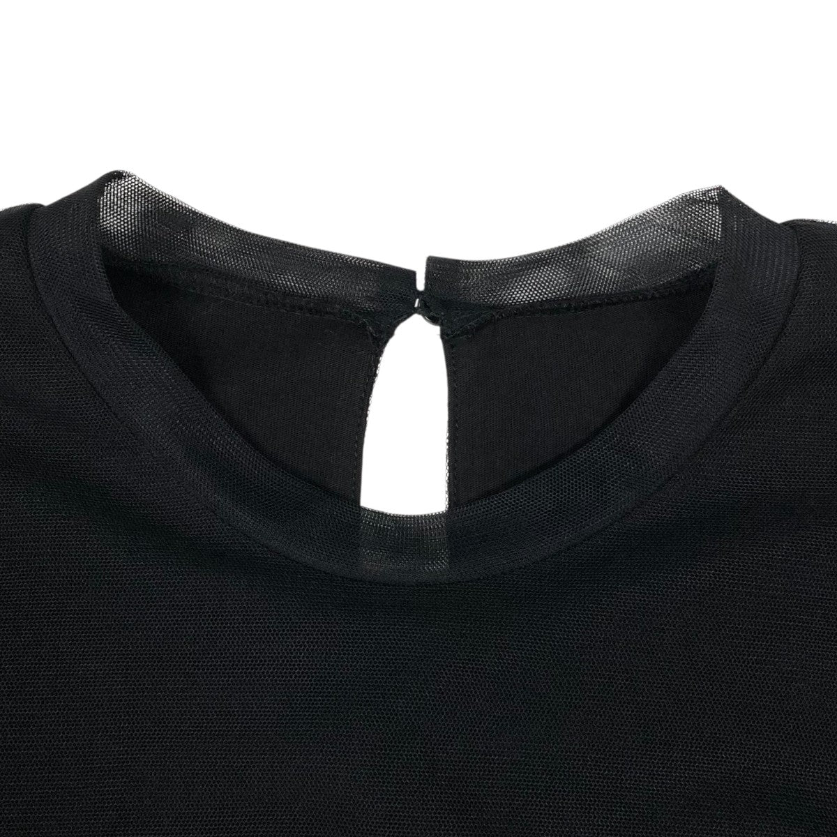 CLANE クラネ　メッシュレイヤードトップス　黒　ブラック　長袖 CLANE - メッシュレイヤードコンパクトトップス - MESH LAYERED