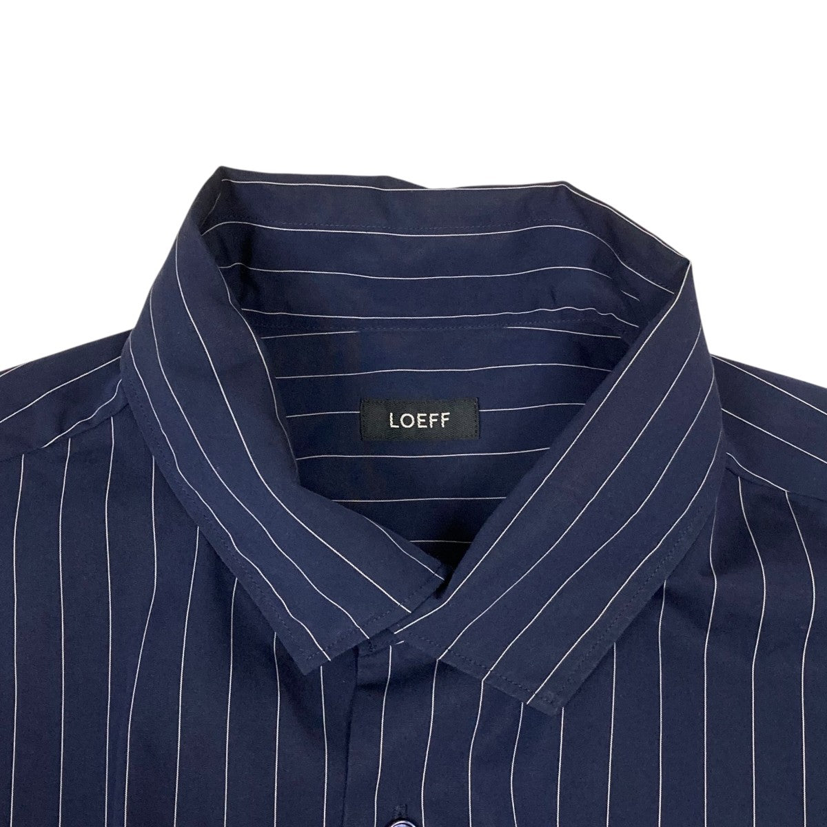 ロエフ LOEFF LF CTN BRD WNG REG YK ST 半袖ブラウス 8816-299-0015 ネイビー サイズ：1 LOEFF(ロエフ) LF CTN BRD WNG REG YK ST半袖ブラウス8816-299