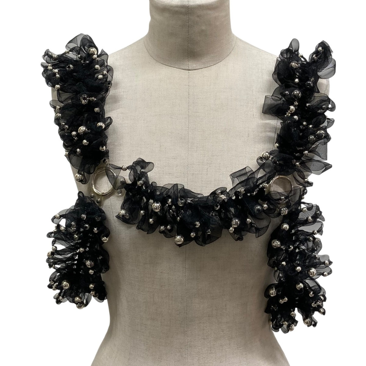 noir kei ninomiya(ノワールケイニノミヤ) 綿ポンチ×チュール