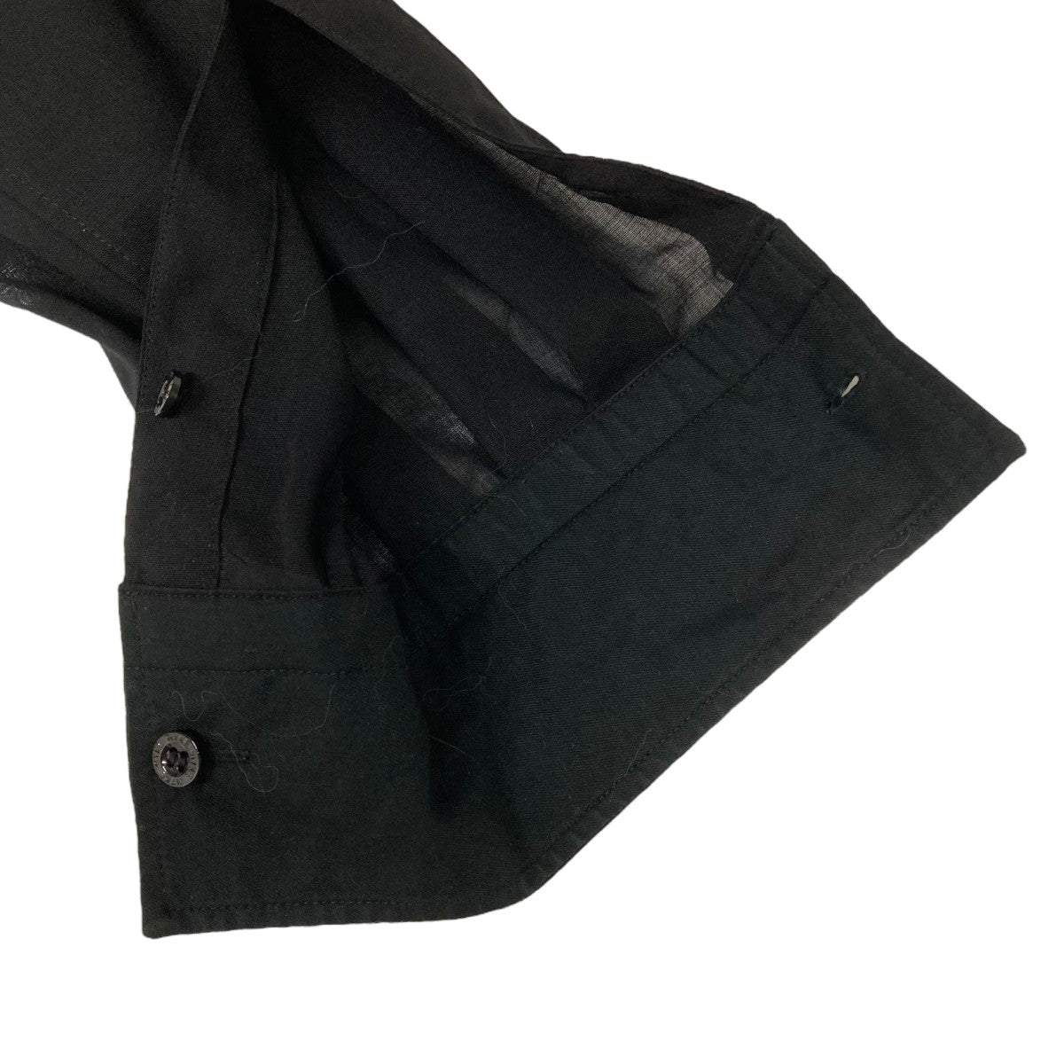 ハイク HYKE W P VOILE BIB FRONT SHIRT 長袖シャツ 211-15129 ブラック サイズ：1 HYKE ハイク 20SS TC BIB FRONT SHIRT ビブフロントシャツ 15105