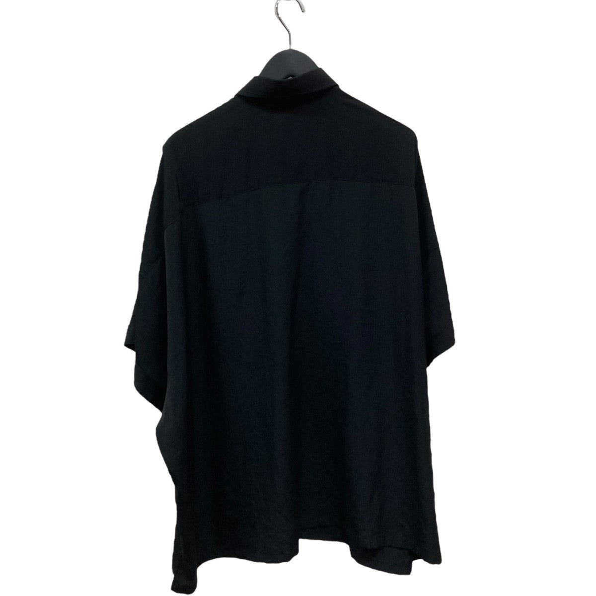 【かっき〜】　Ground Y　グラウンドワイ　シャツ　黒　半袖 Ground Y - グラウンドワイ】COTTON BROAD UNFIXED FRONT SHIRT