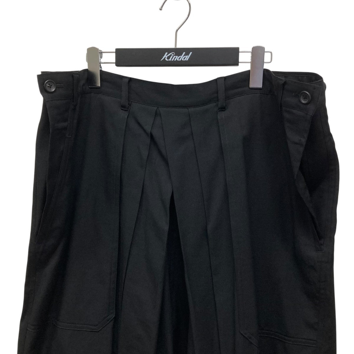 ヨウジヤマモトプールオム ウールギャバ 100番 ワイドスラックス パンツ 黒 tresorstore_2400014153361