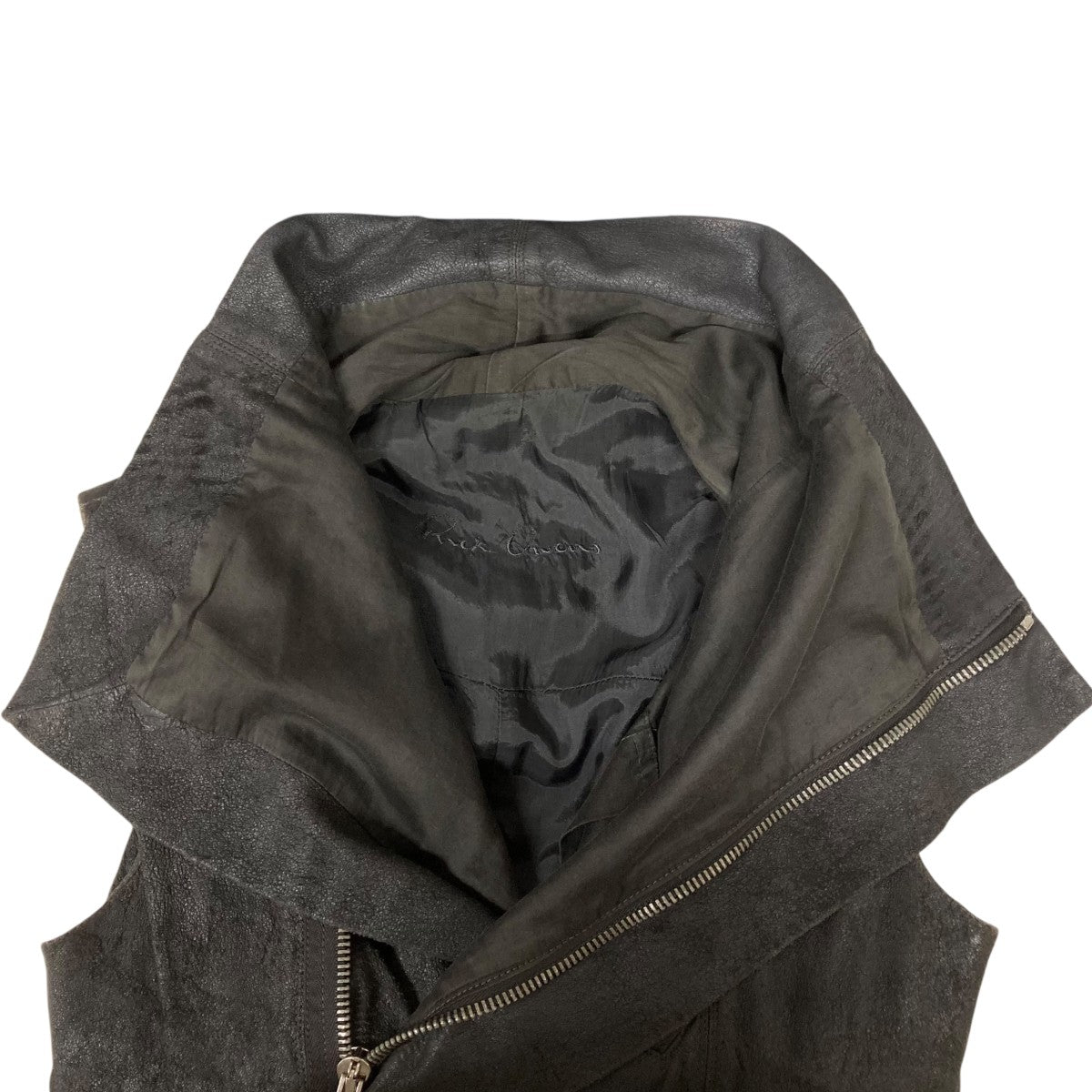RICK OWENS(リックオウエンス) Leather Biker Vestレザーベスト