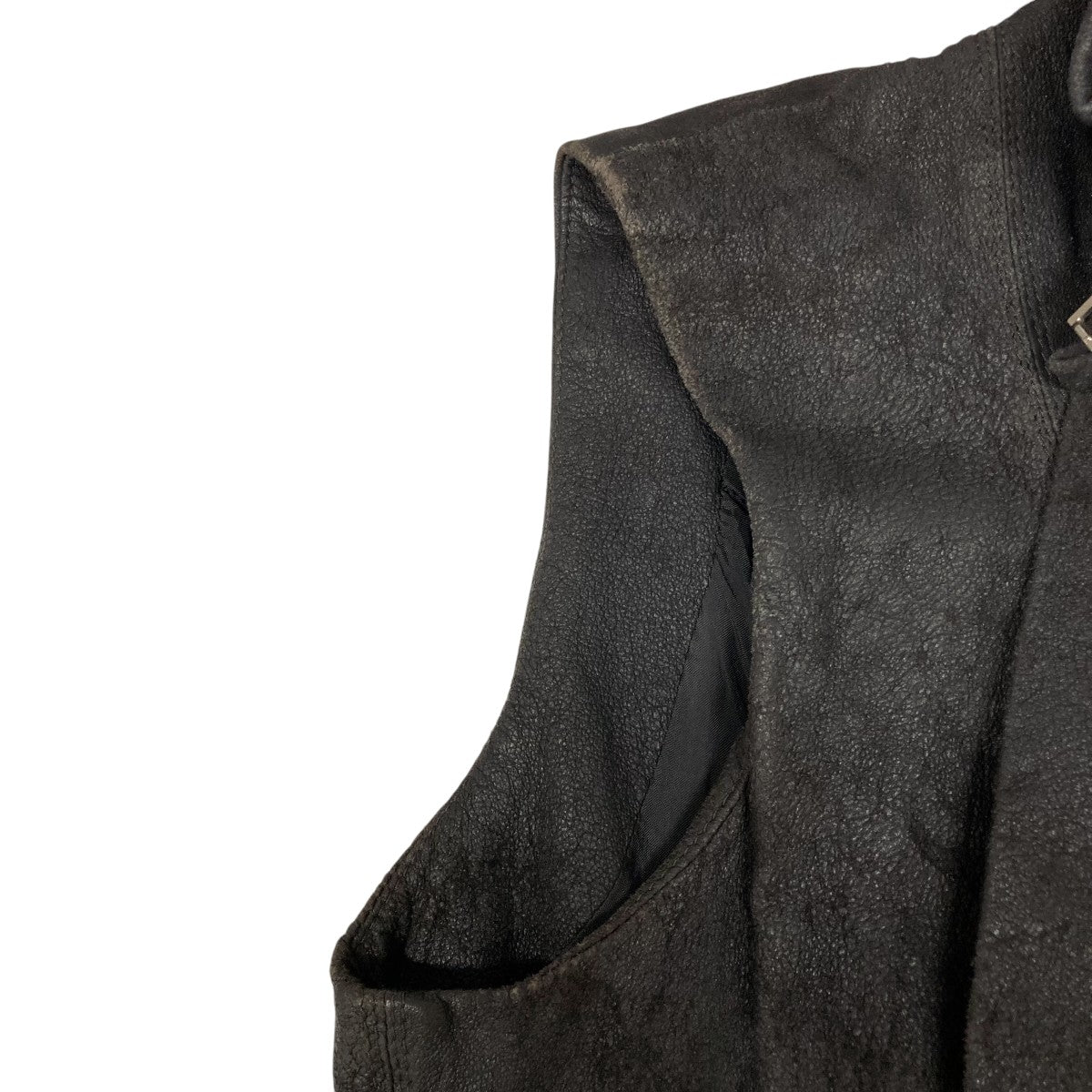 RICK OWENS(リックオウエンス) Leather Biker VestレザーベストRP8713