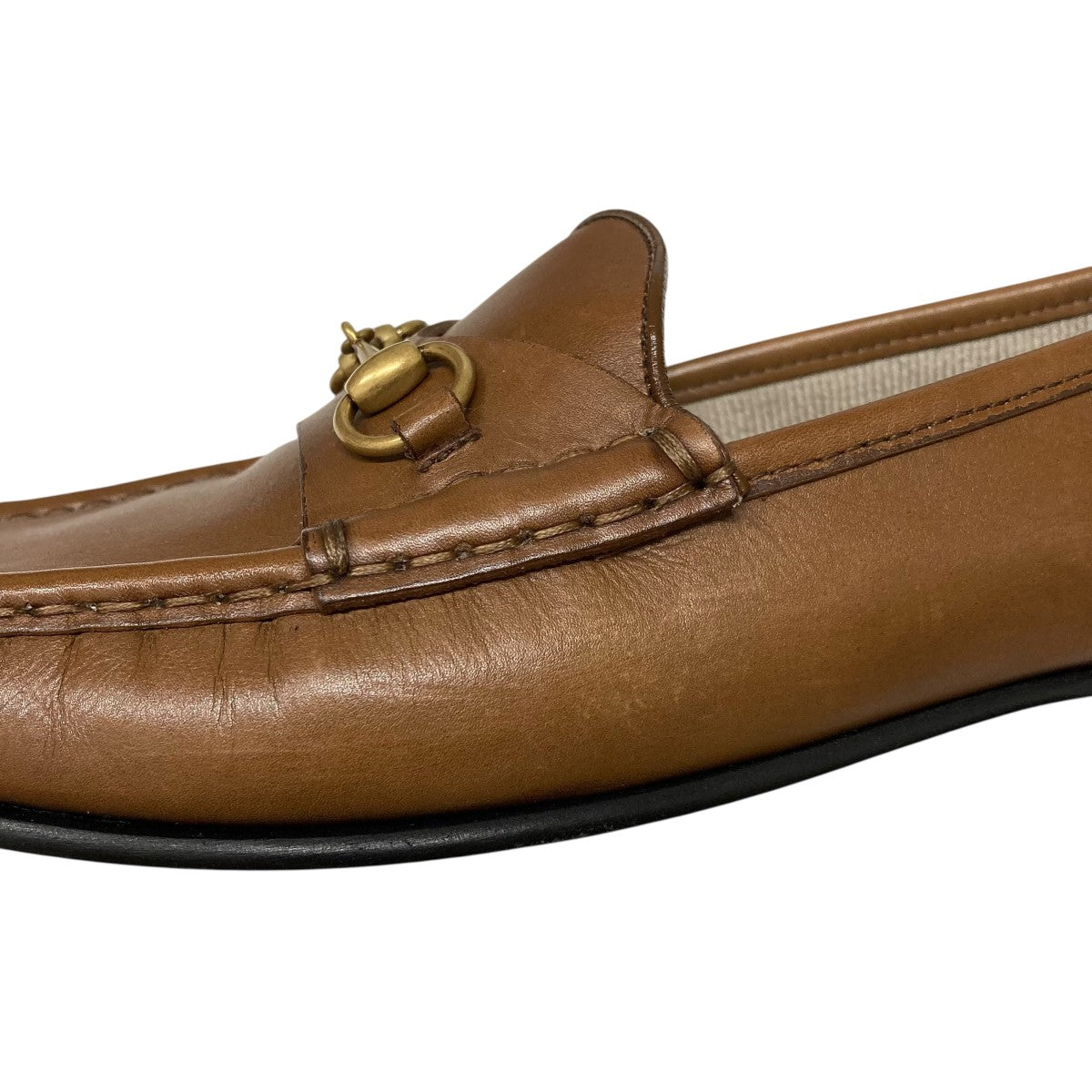 GUCCI グッチ　ローファー　ブラウン　サイズ38　24㎝ GUCCI(グッチ) ホースビット ローファー ブラウン サイズ 38