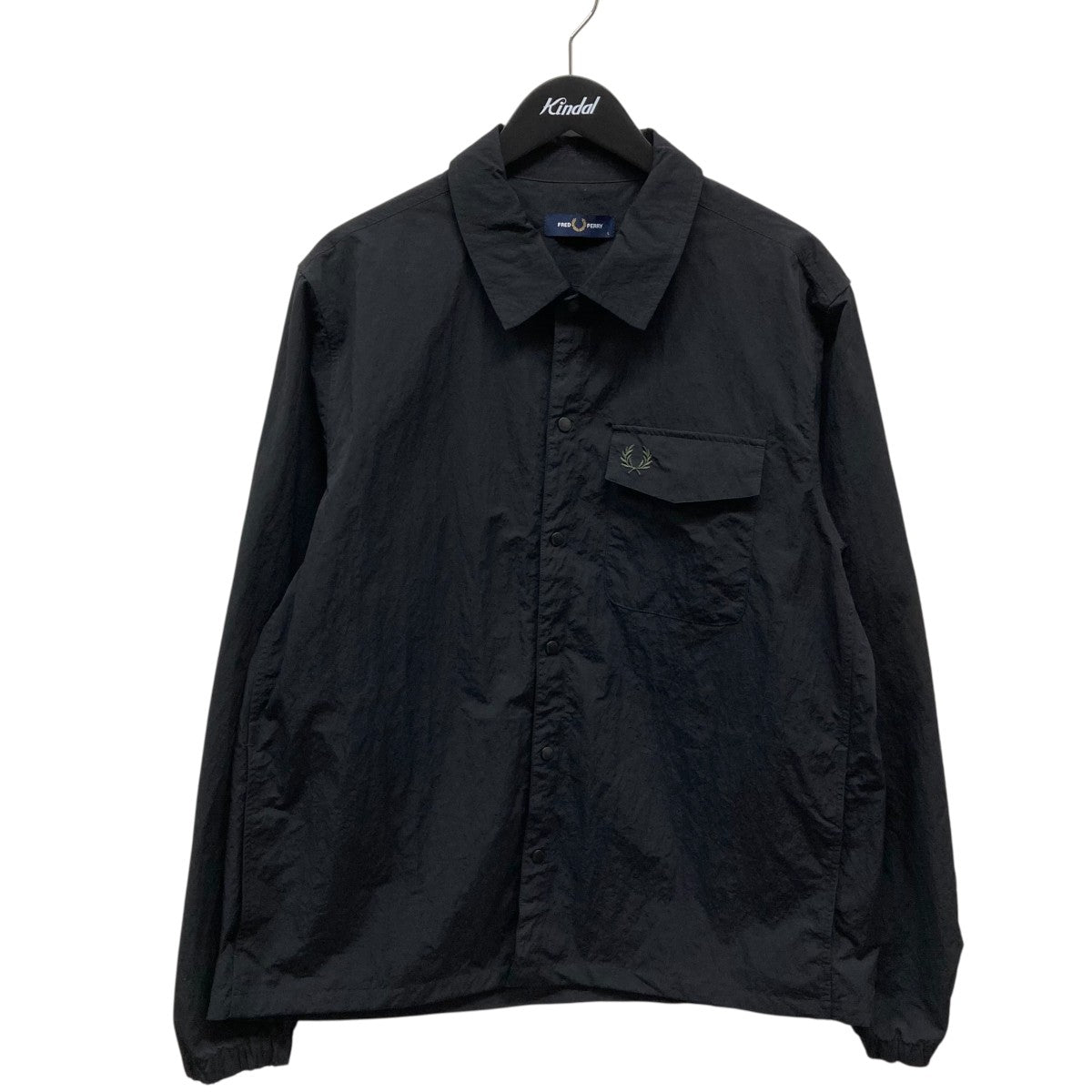 FRED PERRY ブラック コーチジャケット M FRED PERRY(フレッドペリー) コーチジャケットG6124 G6124