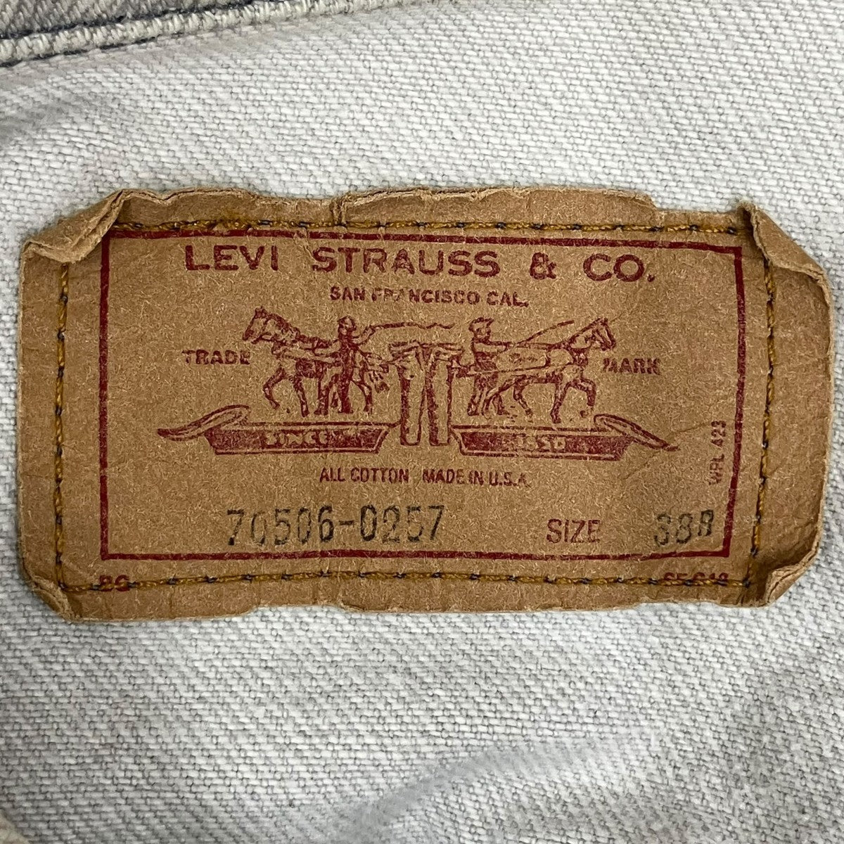 LEVI’S 70506-0257 ボタン裏刻印725デニムジャケット 古着・中古-9枚目のアイテム画像