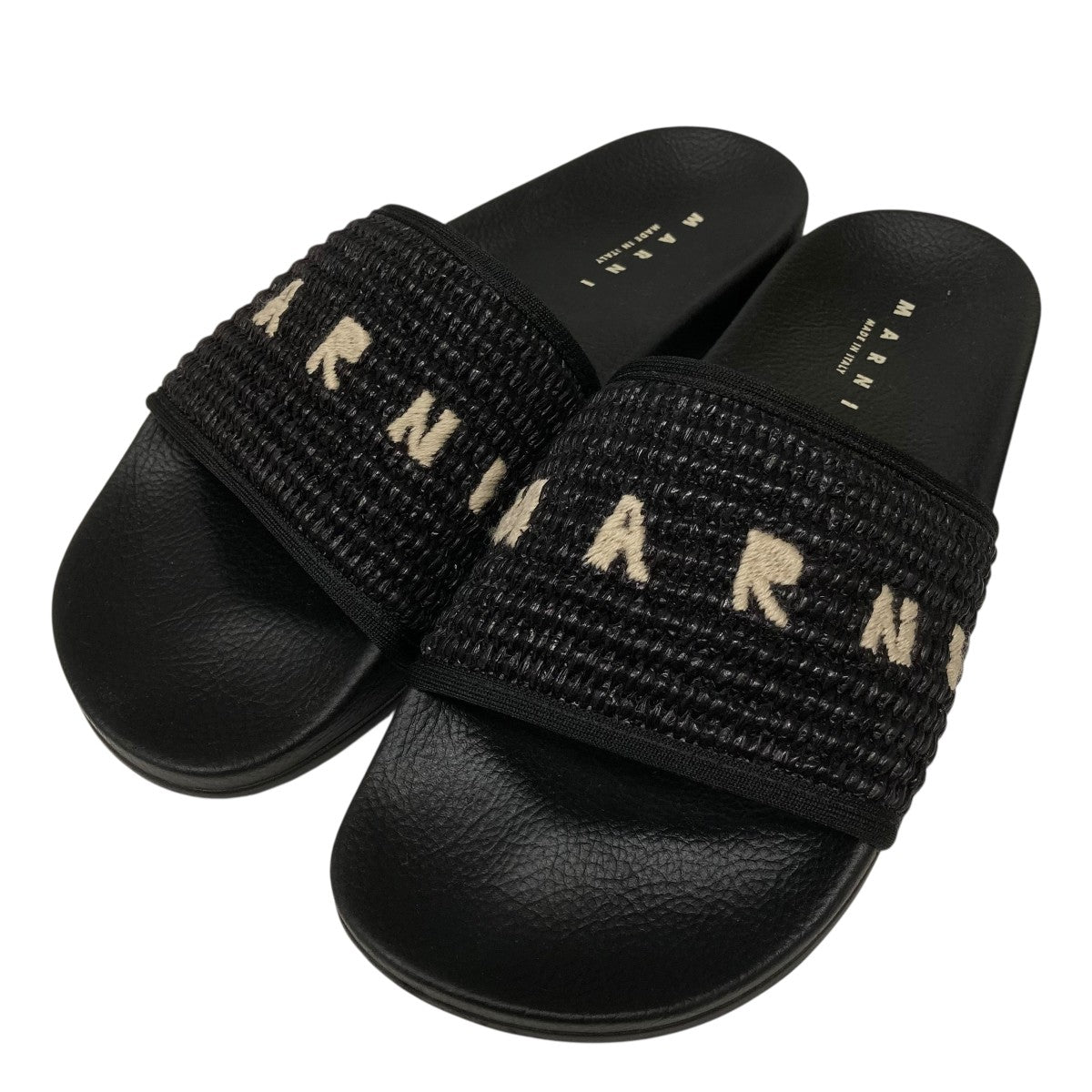 MARNI(マルニ) ロゴ刺繍シャワーサンダルロゴスライドサンダル
