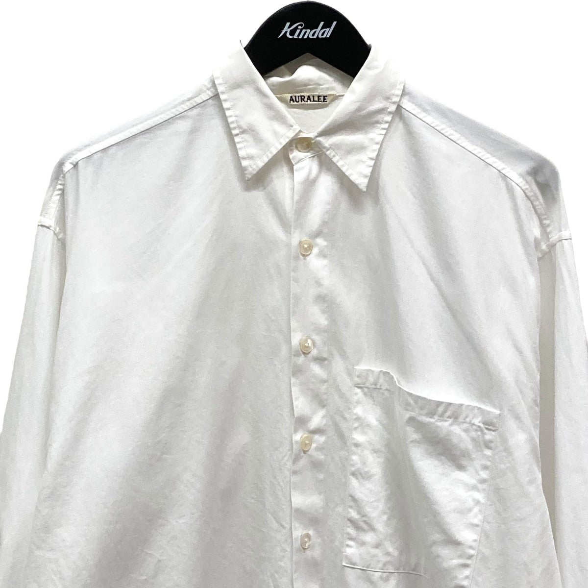 オーラリー　長袖シャツ　Washed finx twill big shirt AURALEE【オーラリー】washed finx twill big shirt 